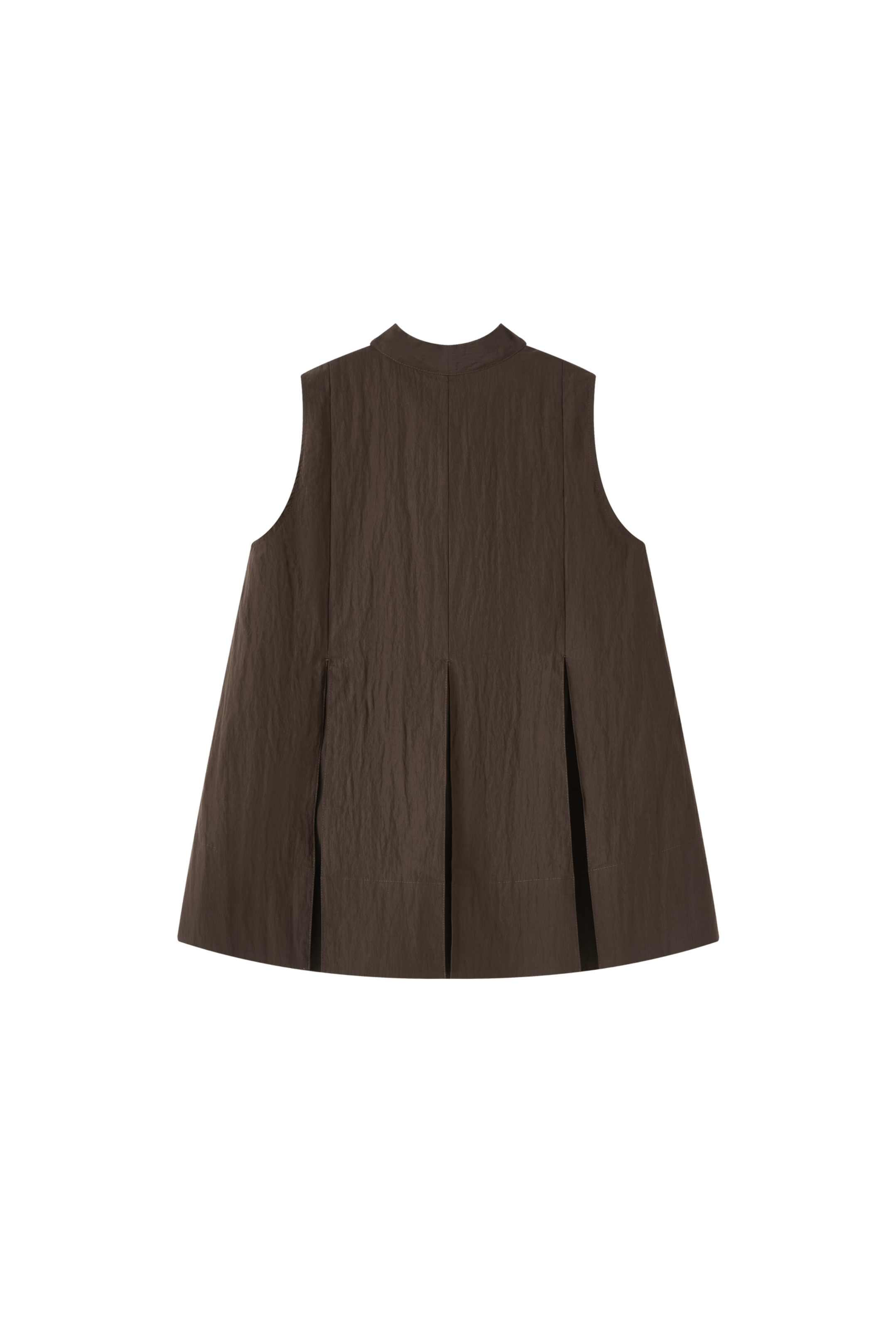 VOLUME FLARE BROWN BLOUSE