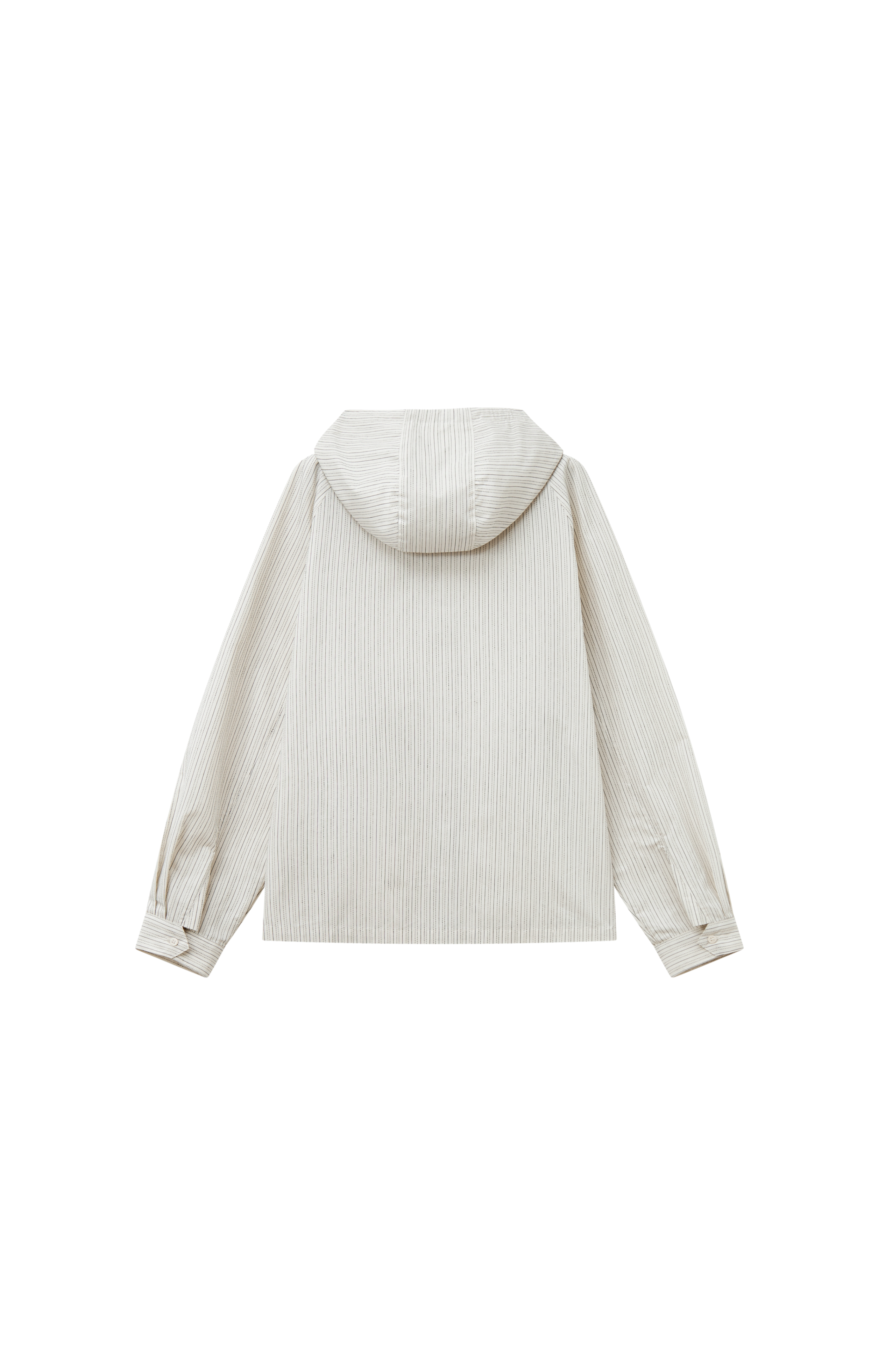 HOODED STRIPE OVERSHIRT / フードストライプオーバーシャツ
