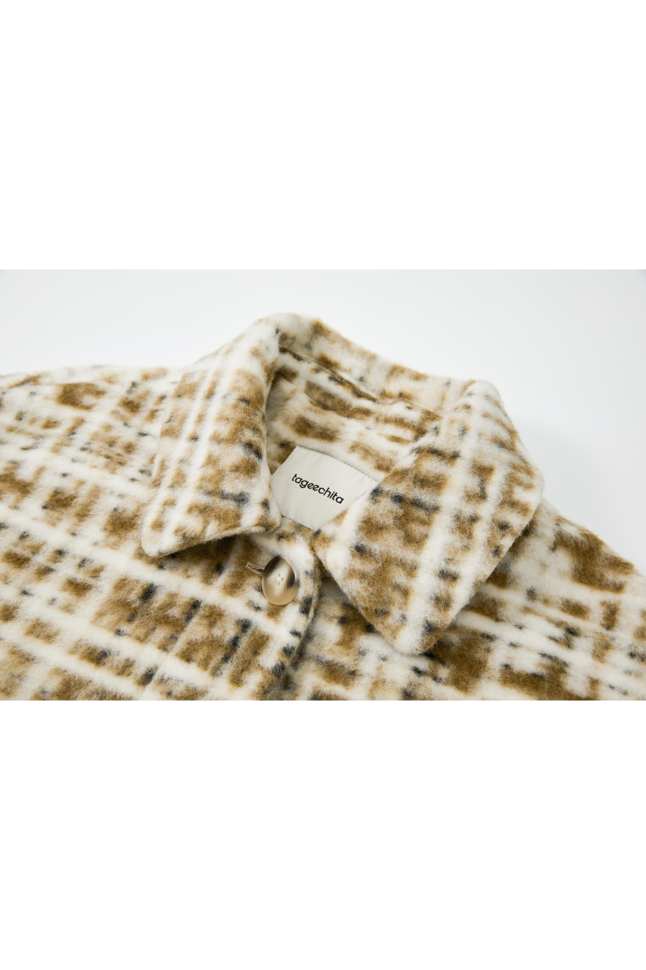 HAZY PLAID DESIGN SOFT JACKET