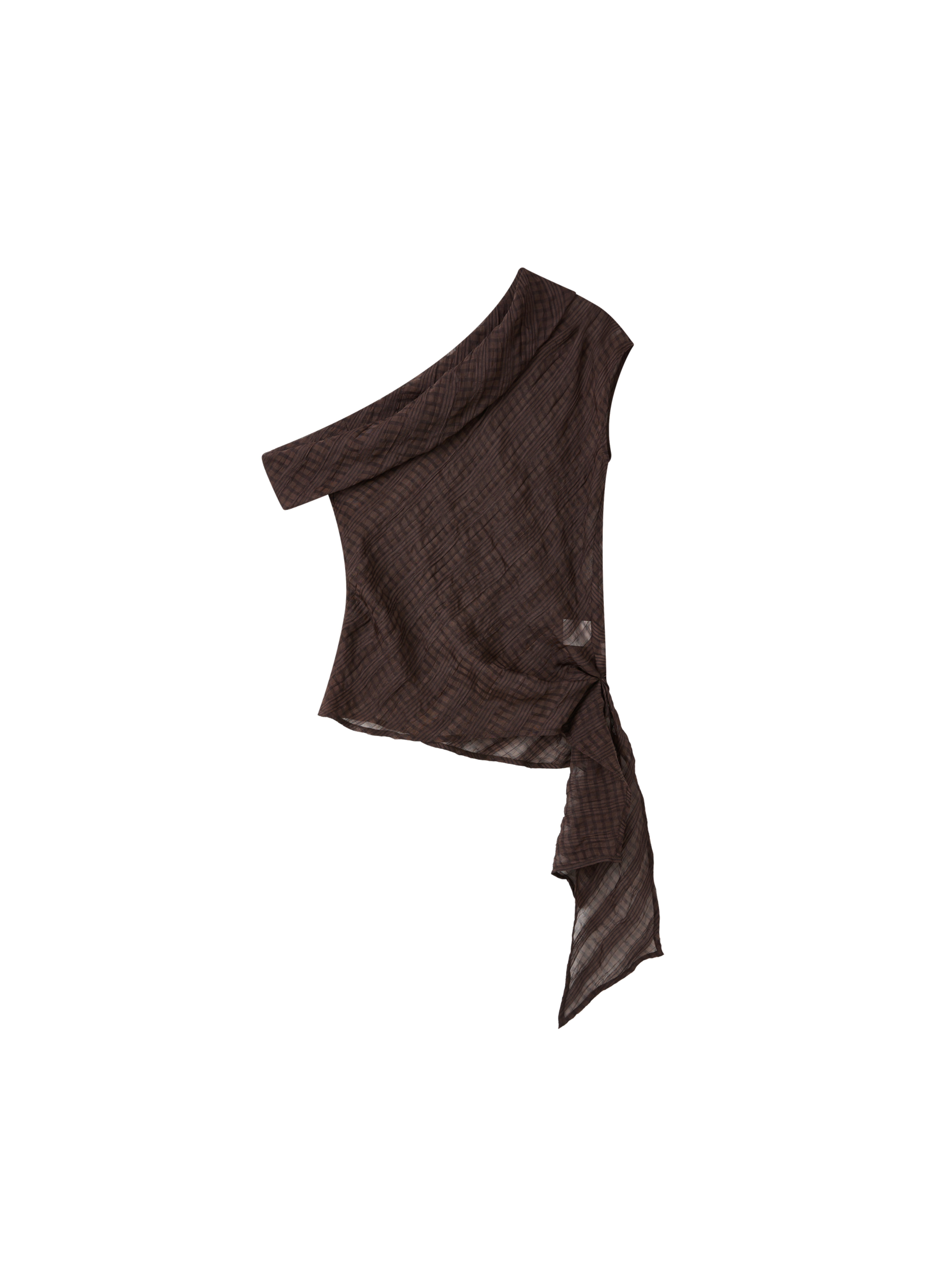 SIDE EDGE CHECK BLOUSE