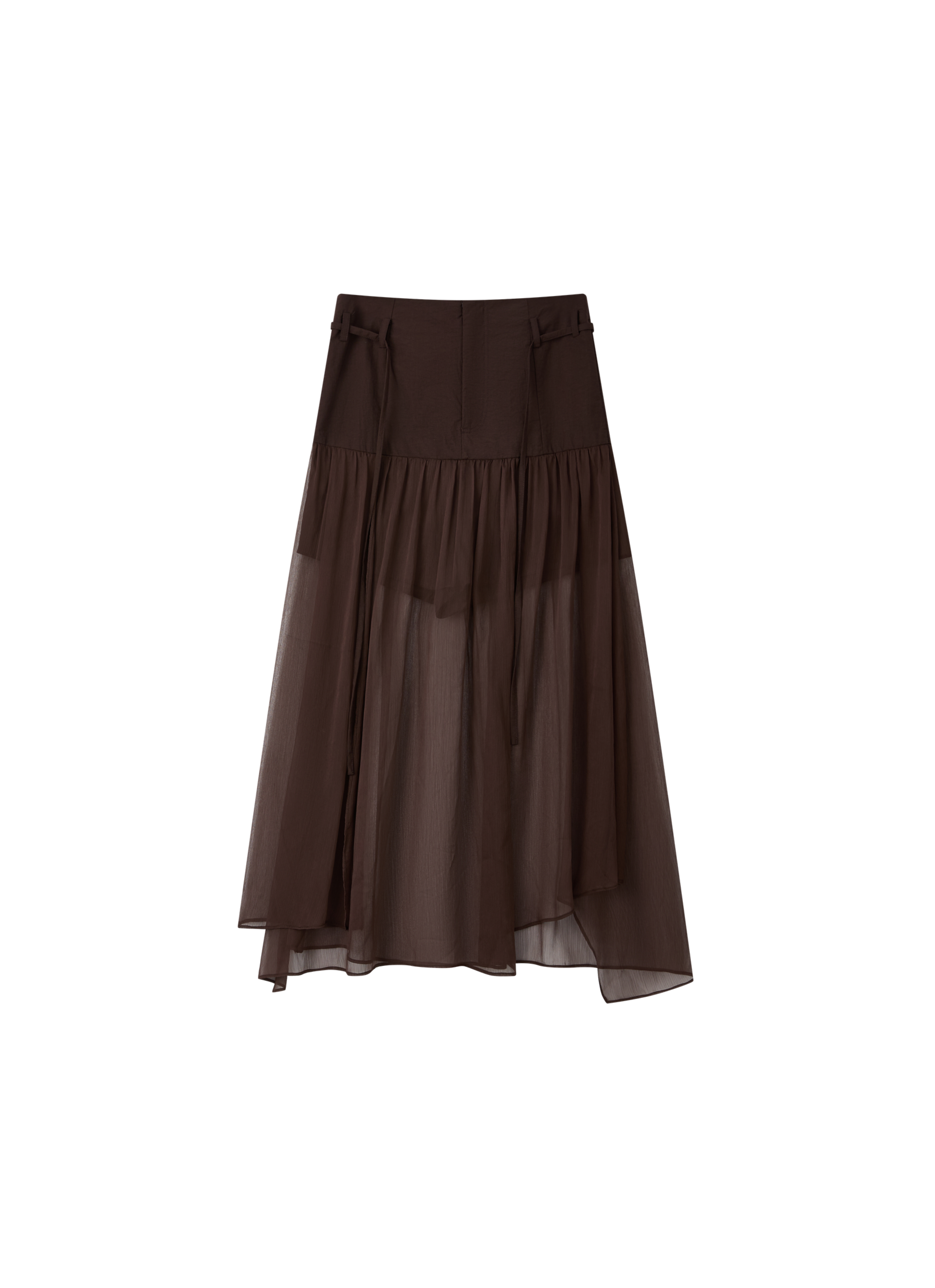 SHEER TULLE PLEAT SKIRT