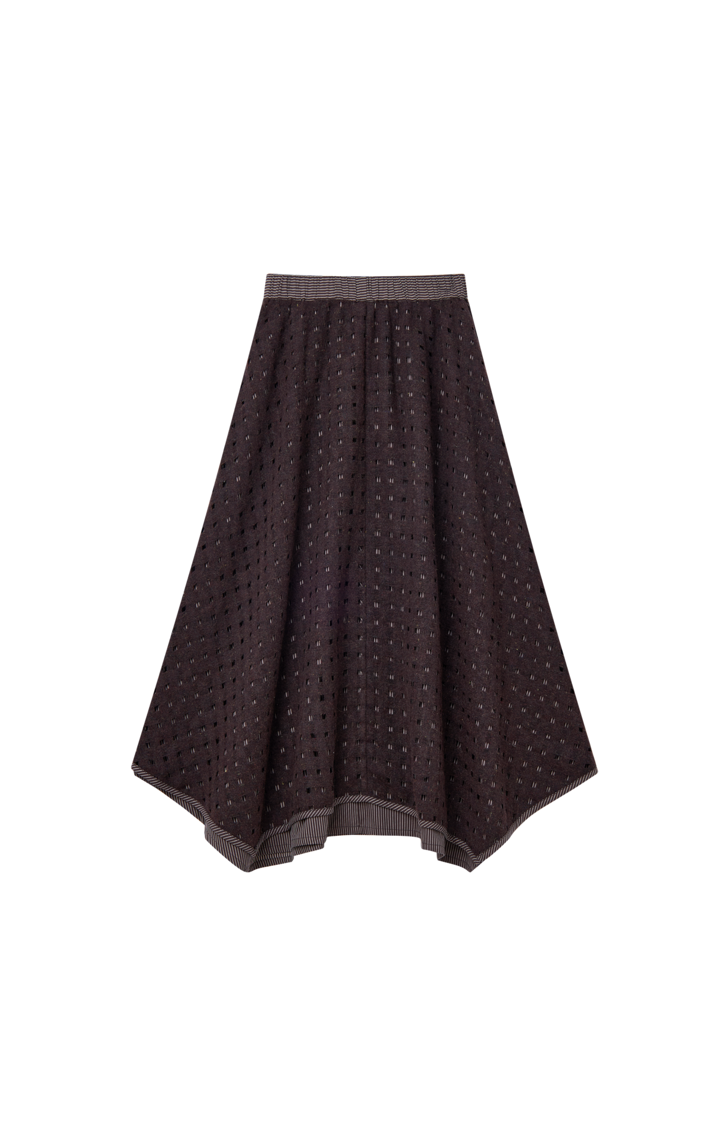 SQUARE MESH FLARE SKIRT