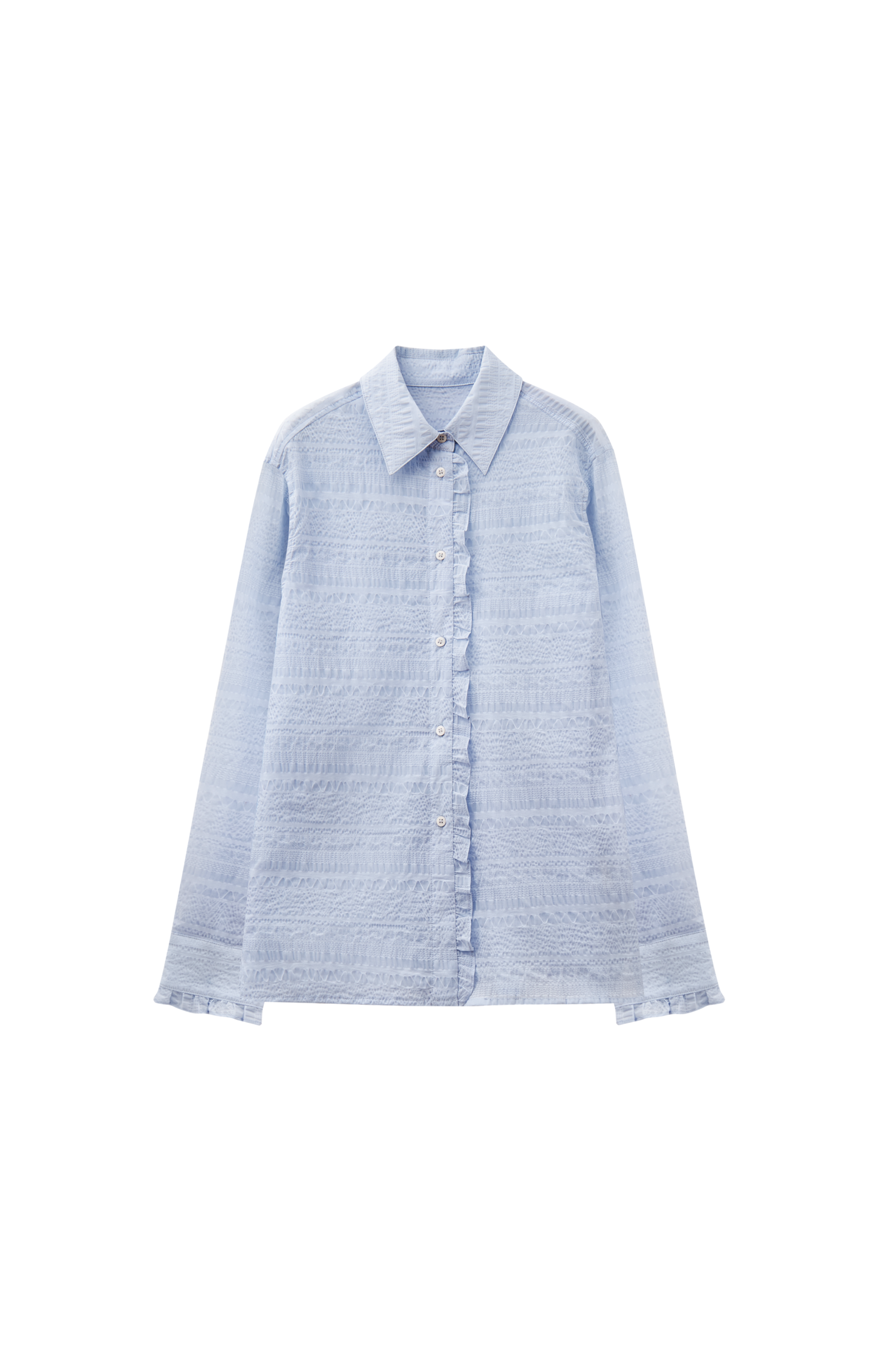 LACE MIX SHEER SHIRT / レースミックスシアーシャツ