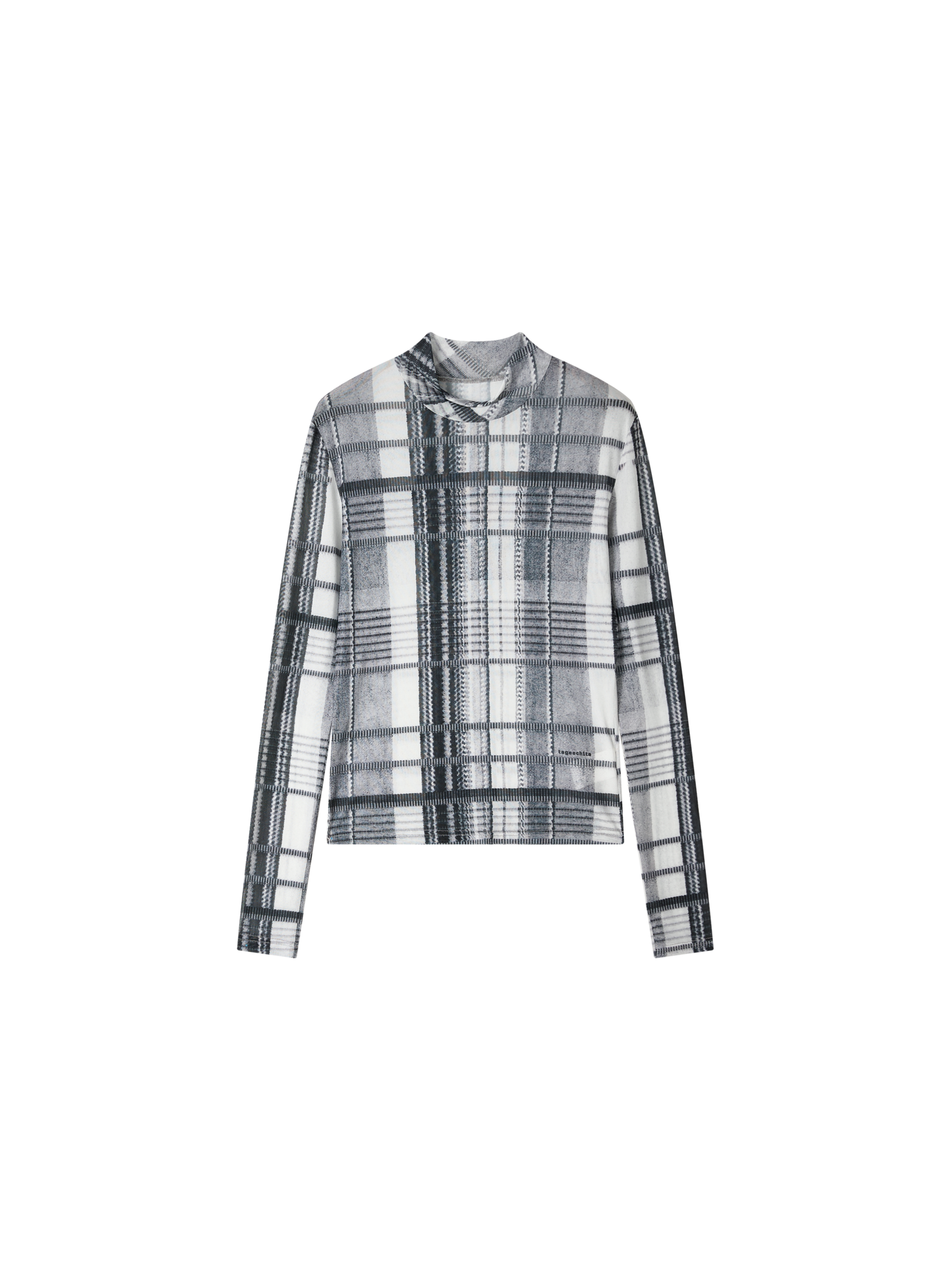 WAVE CHECK SHEER TOP