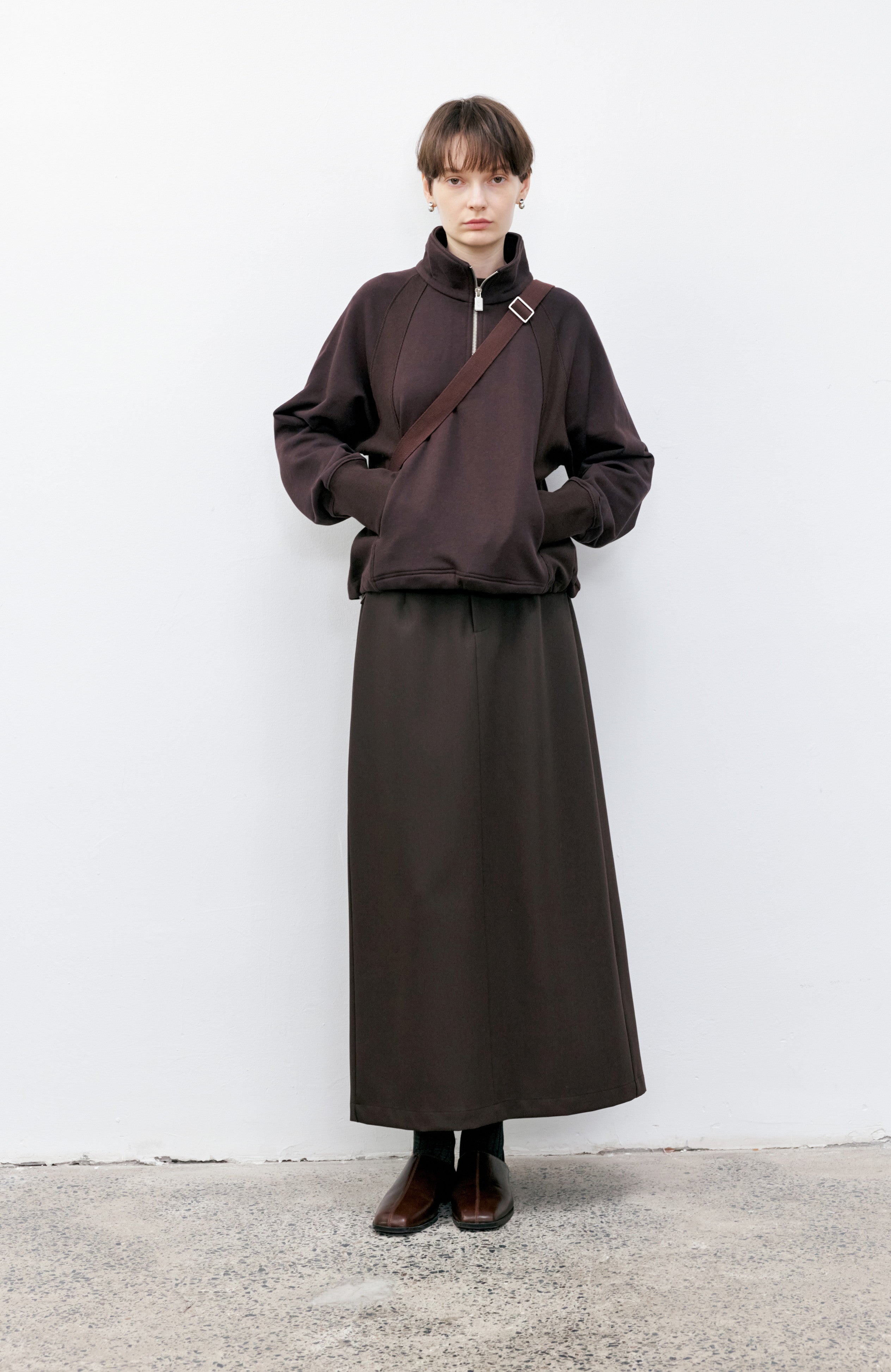 HALF ZIP CALM SWEATSHIRT / ハーフジップカームスウェット