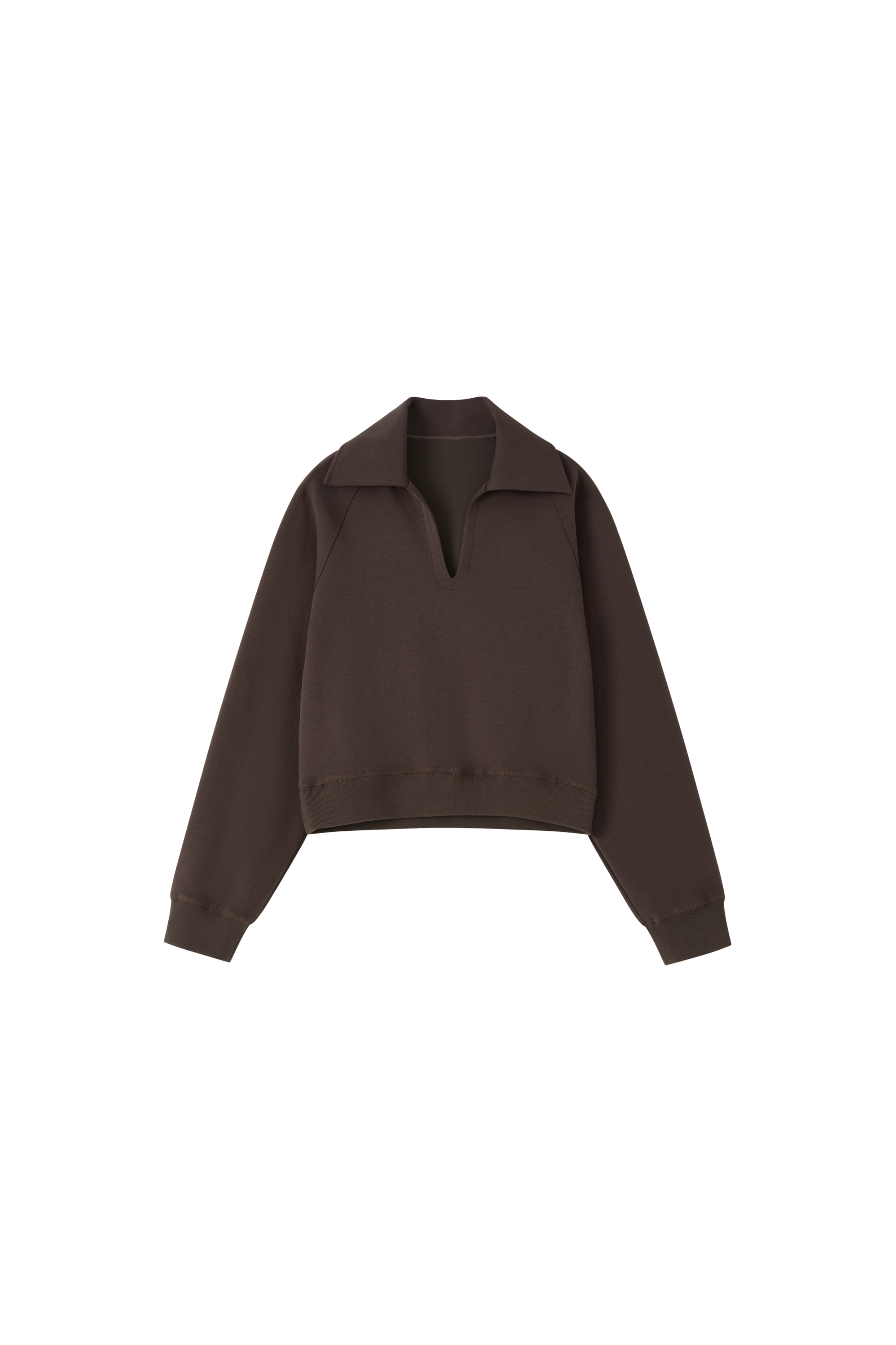V-NECK LAPEL SWEATSHIRT/V 넥 래퍼 스웨트