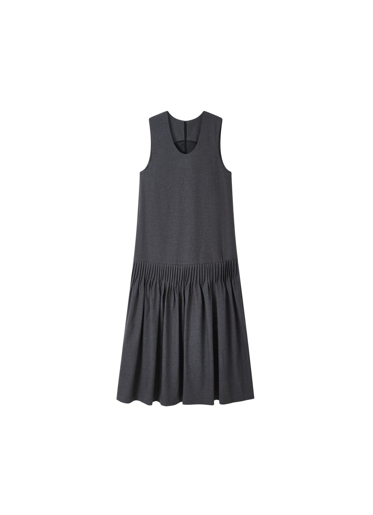 PLEATS LINE KNIT DRESS
