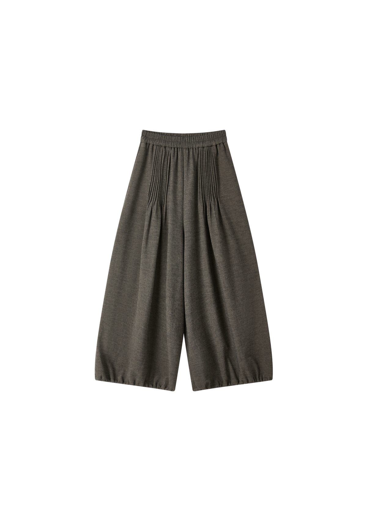 EDGE PLEATS LANTERN PANTS