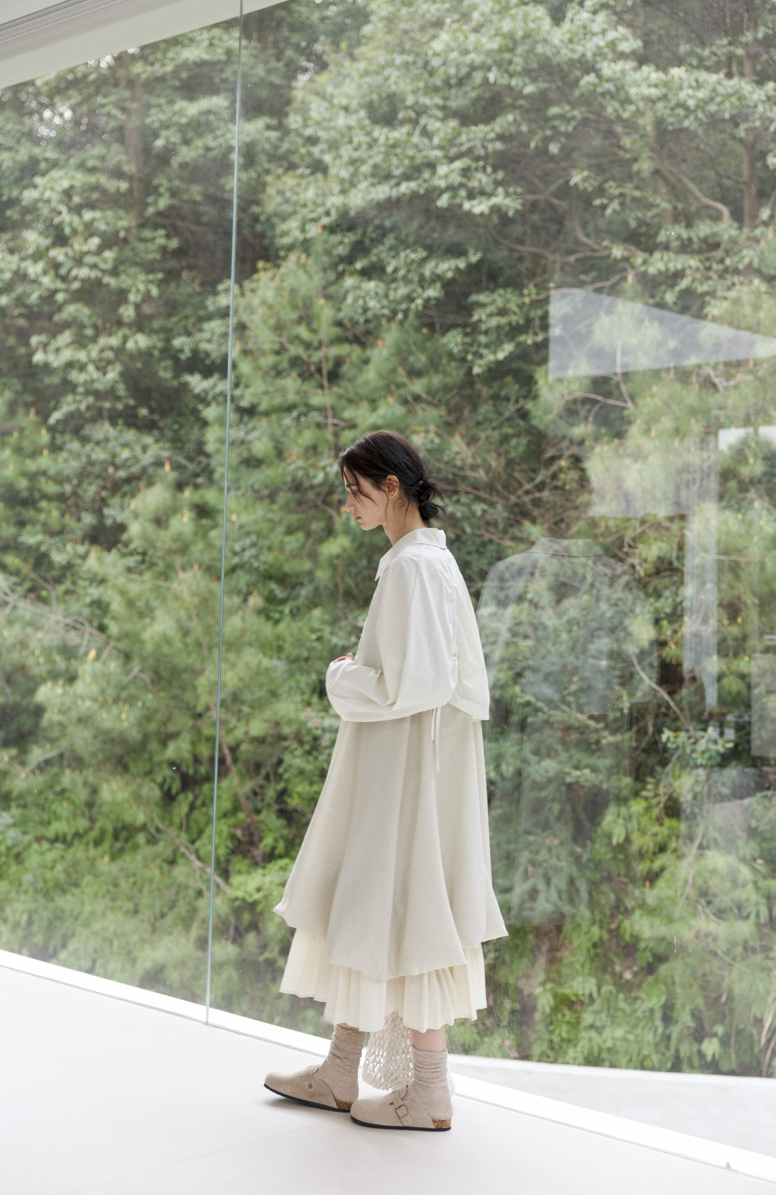 UV CUT BACK DRAWSTRING SHIRT