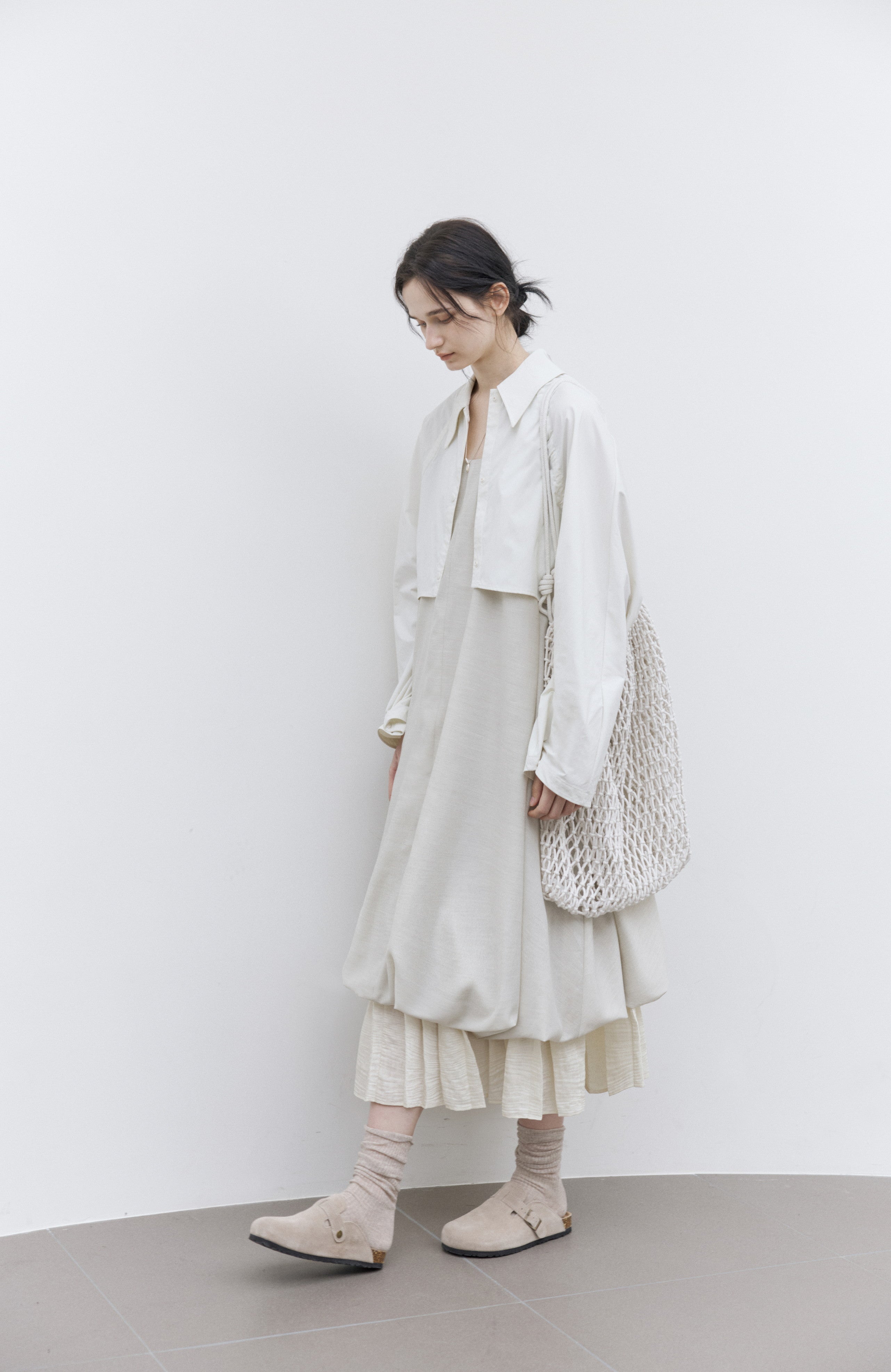 UV CUT BACK DRAWSTRING SHIRT