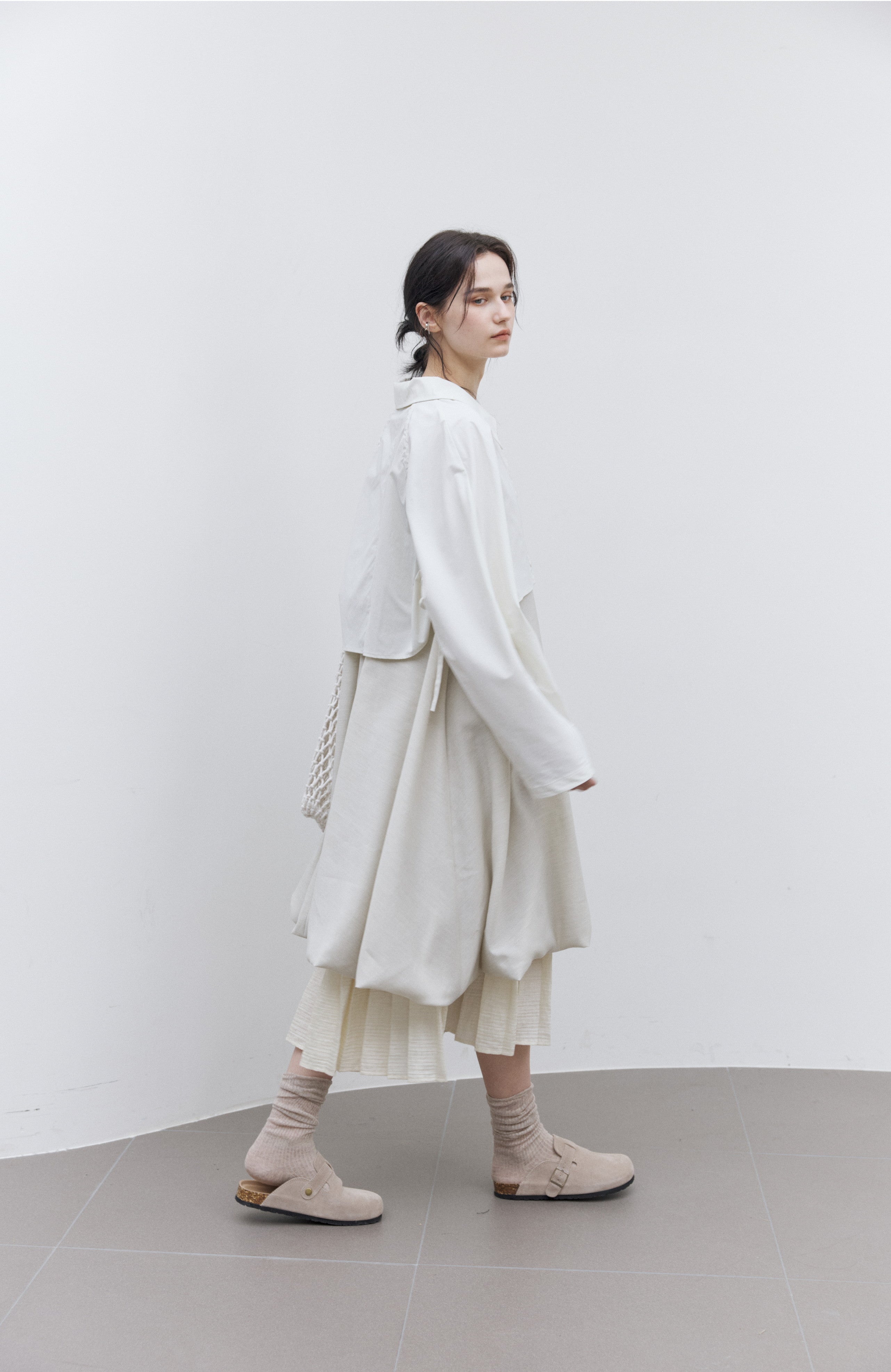 UV CUT BACK DRAWSTRING SHIRT