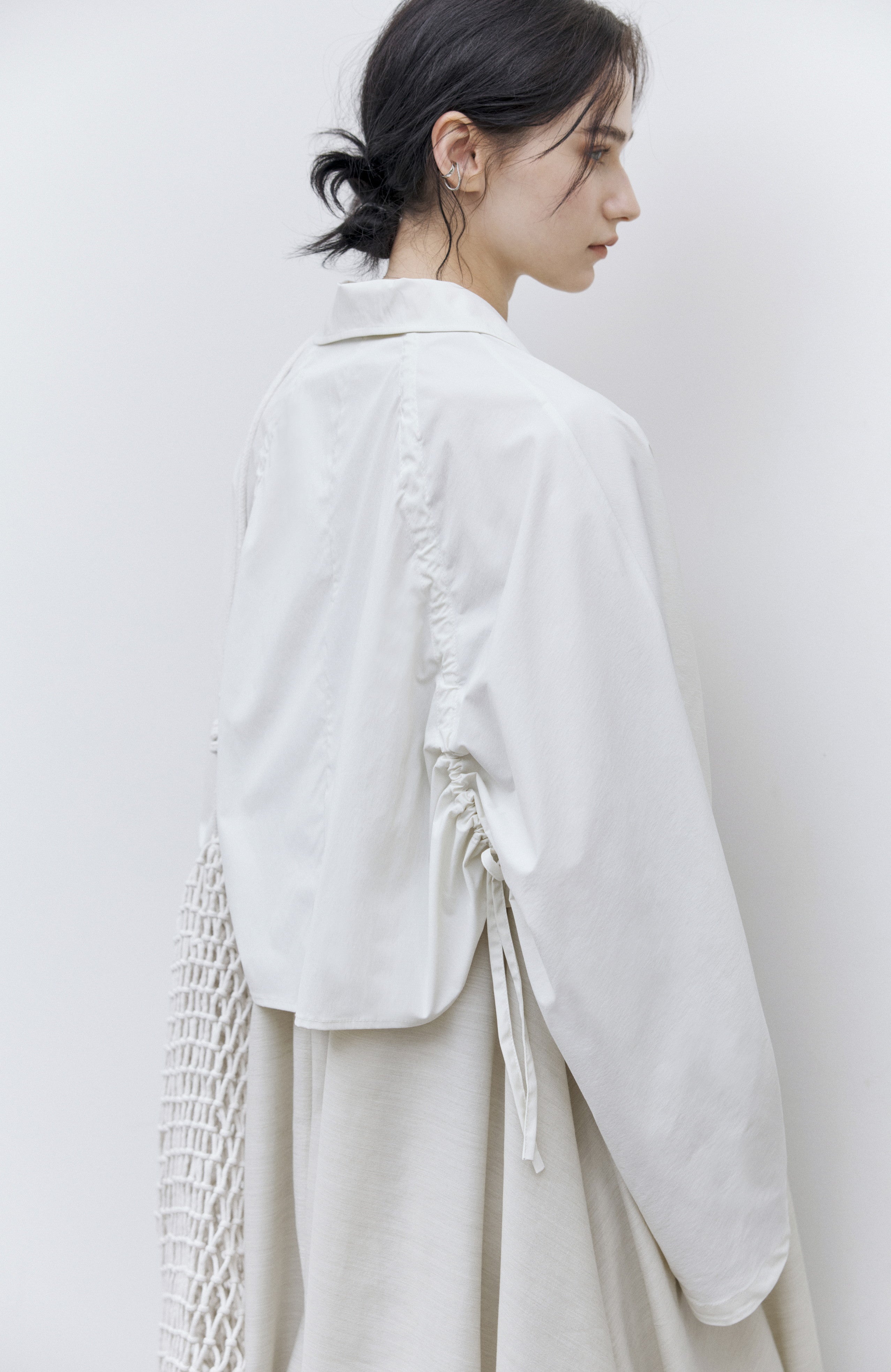 UV CUT BACK DRAWSTRING SHIRT