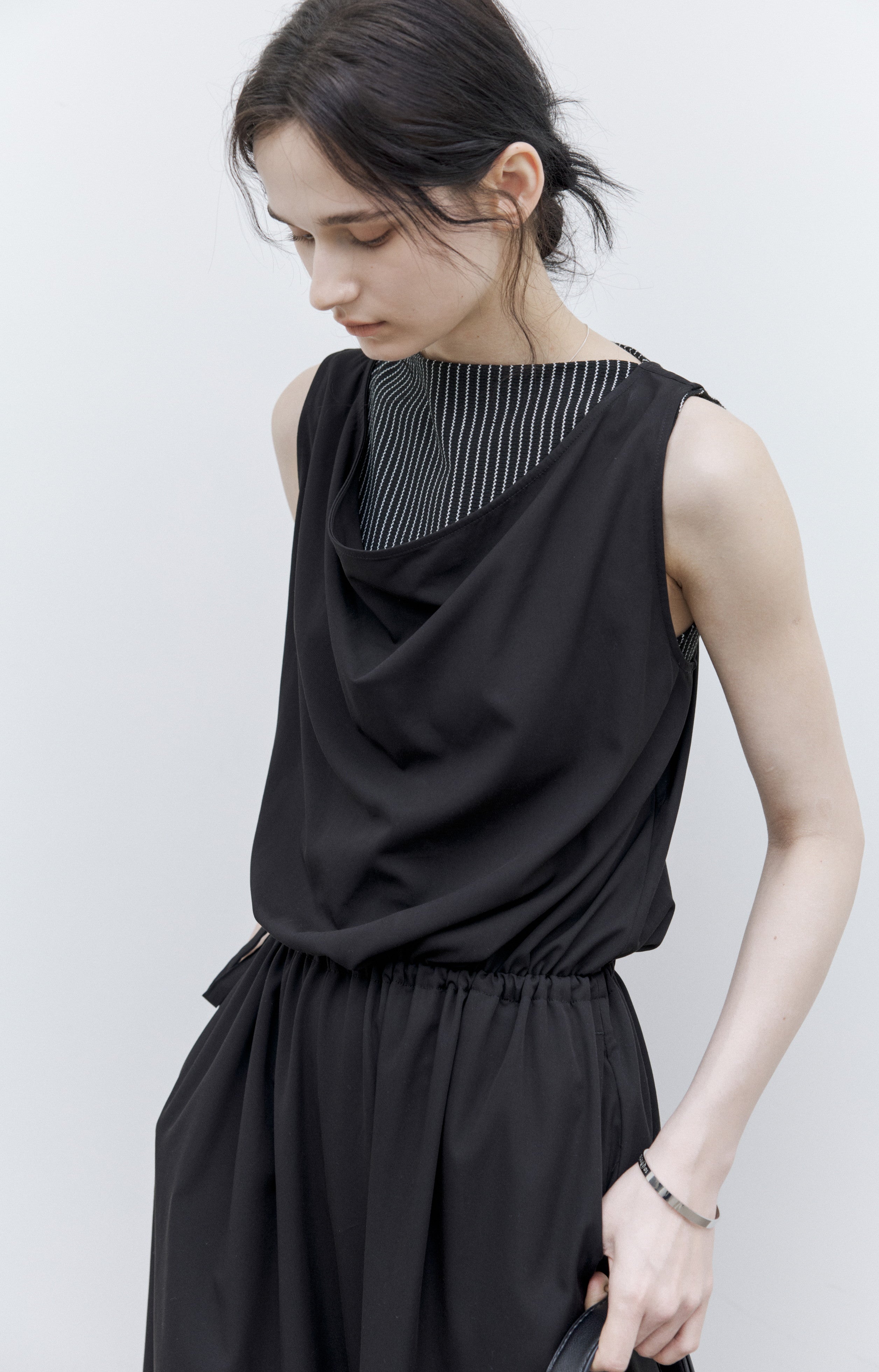 SIDE STRING STRIPE TOP / サイドストリングストライプトップ