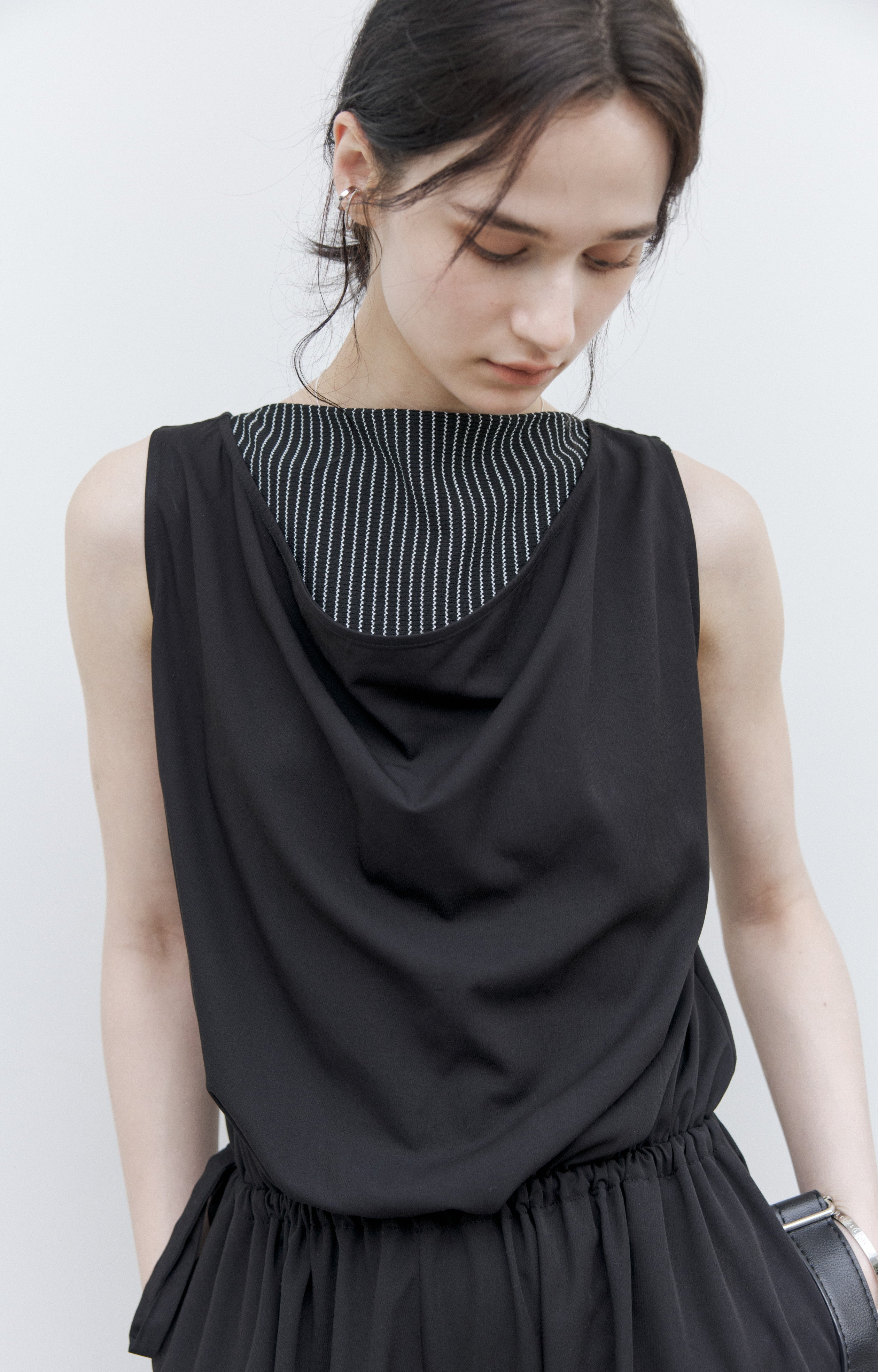 SIDE STRING STRIPE TOP / サイドストリングストライプトップ
