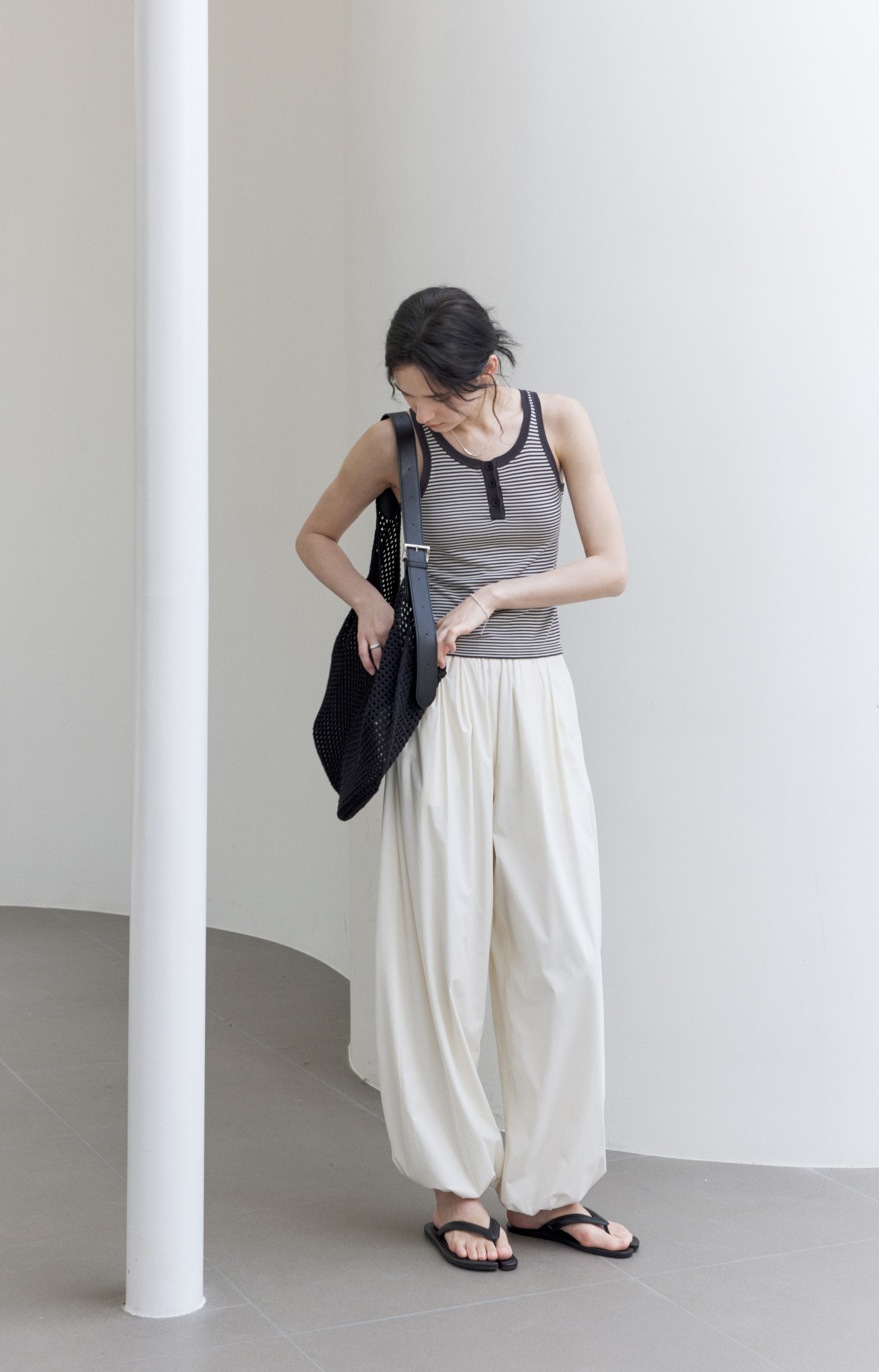 UV CUT SMOOTH SAROUEL PANTS/UV 컷 부드러운 사루엘 팬츠