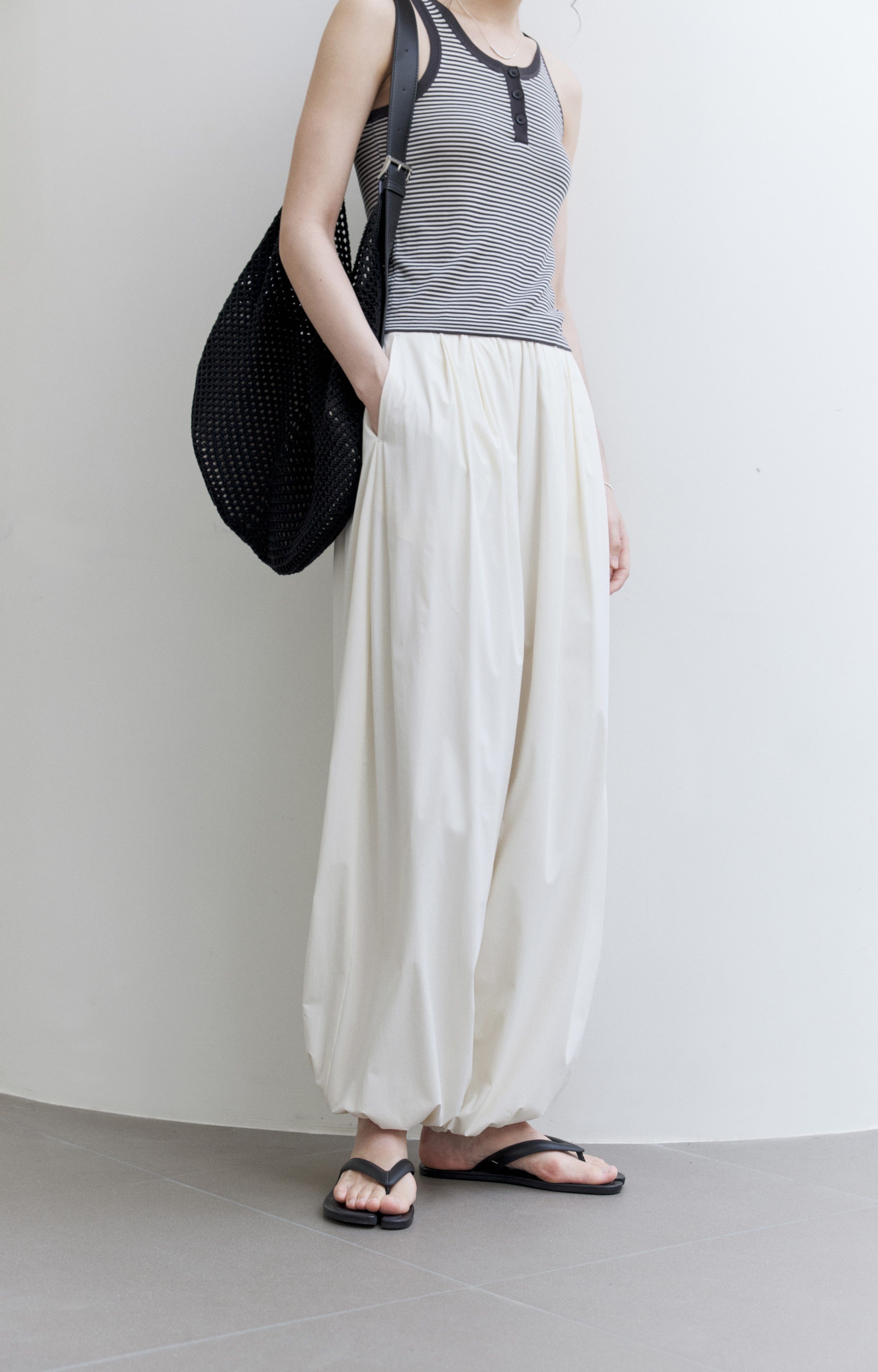 UV CUT SMOOTH SAROUEL PANTS/UV 컷 부드러운 사루엘 팬츠