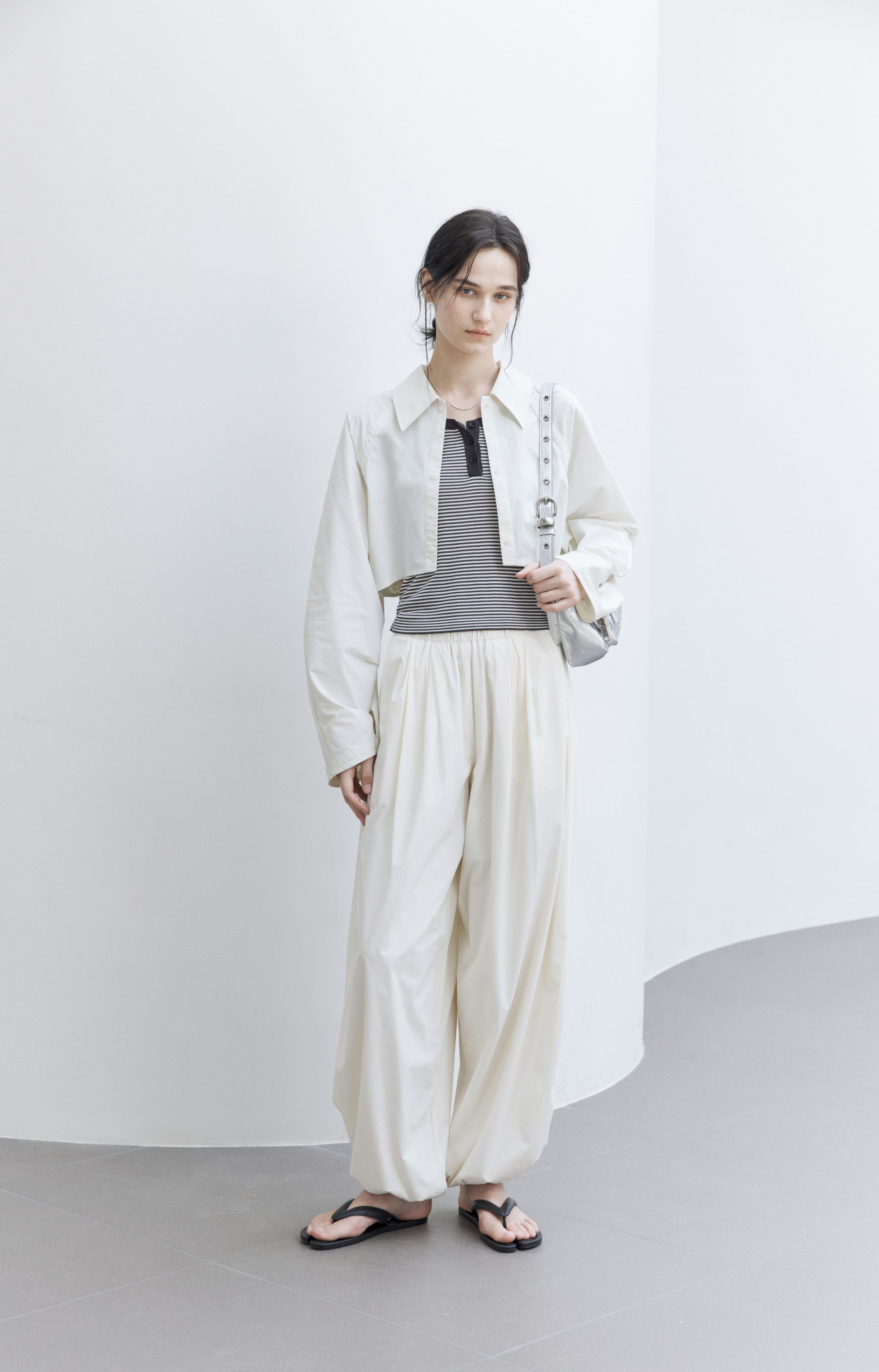 UV CUT SMOOTH SAROUEL PANTS/UV 컷 부드러운 사루엘 팬츠