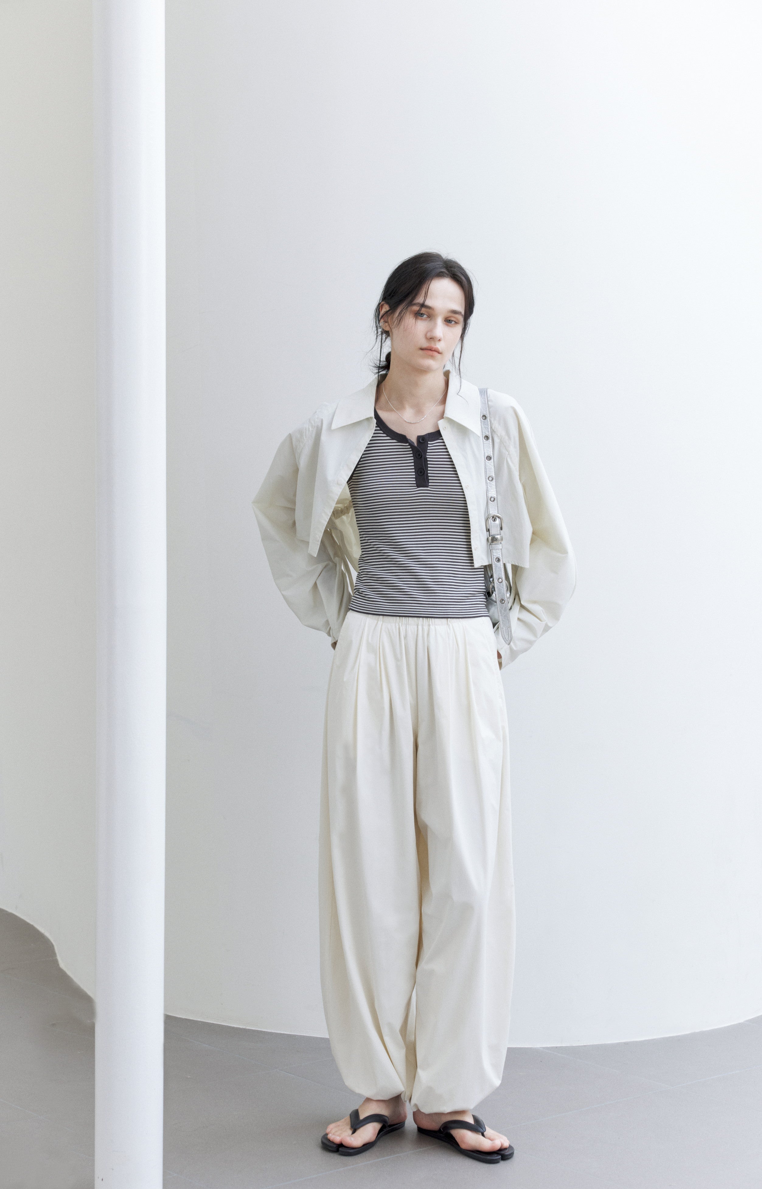 UV CUT BACK DRAWSTRING SHIRT