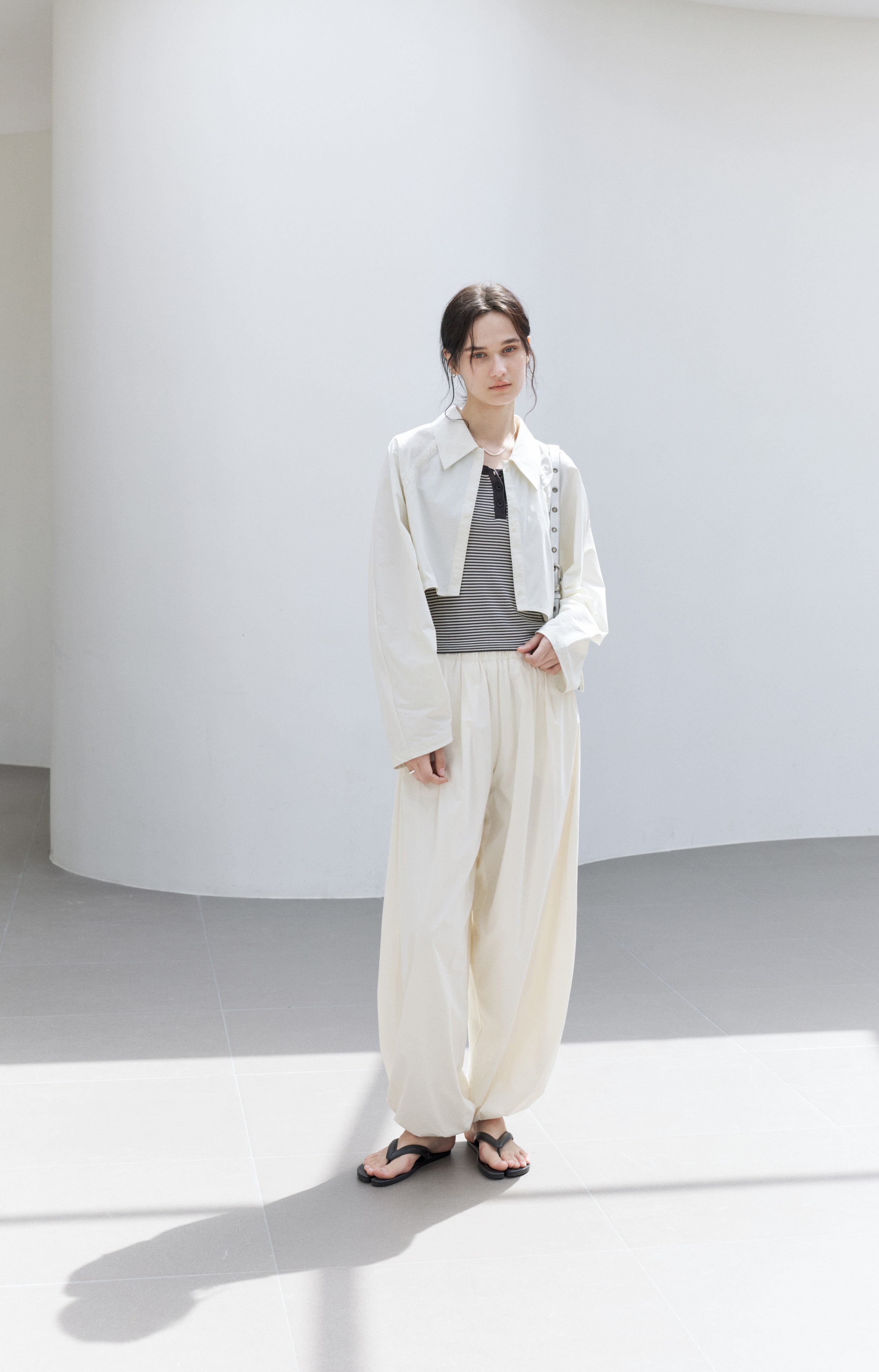 UV CUT SMOOTH SAROUEL PANTS/UV 컷 부드러운 사루엘 팬츠