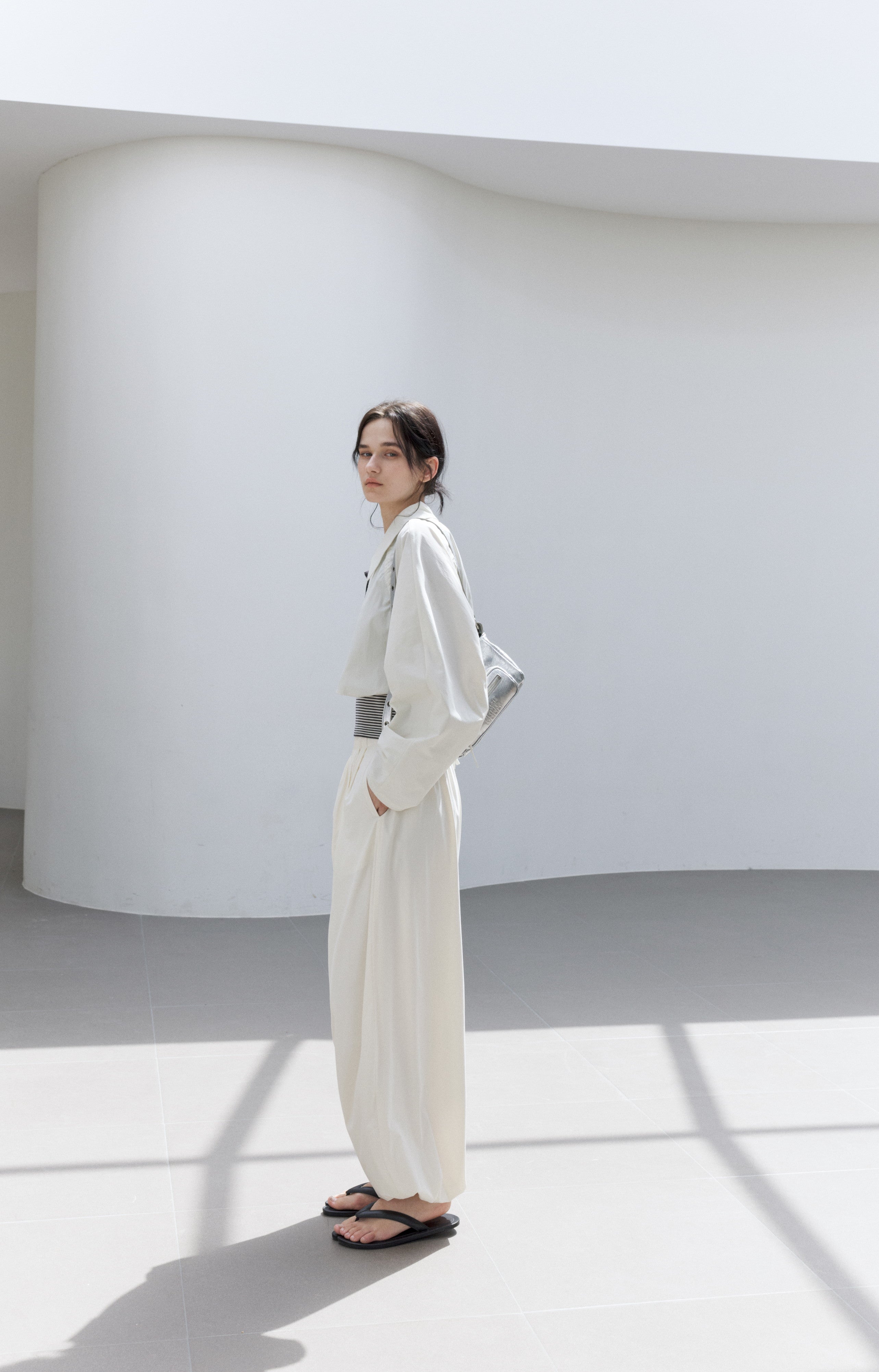 UV CUT SMOOTH SAROUEL PANTS / UVカットスムースサルエルパンツ