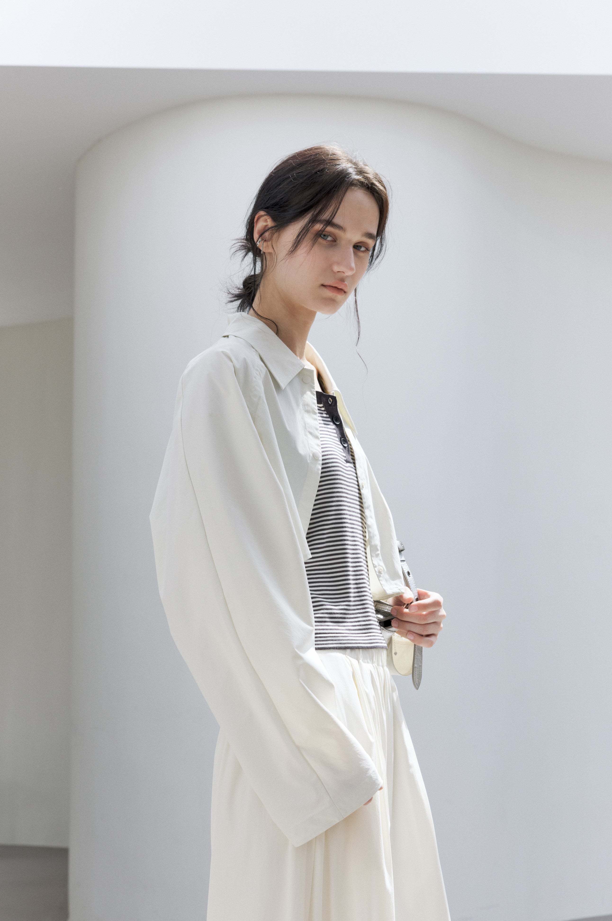 UV CUT BACK DRAWSTRING SHIRT