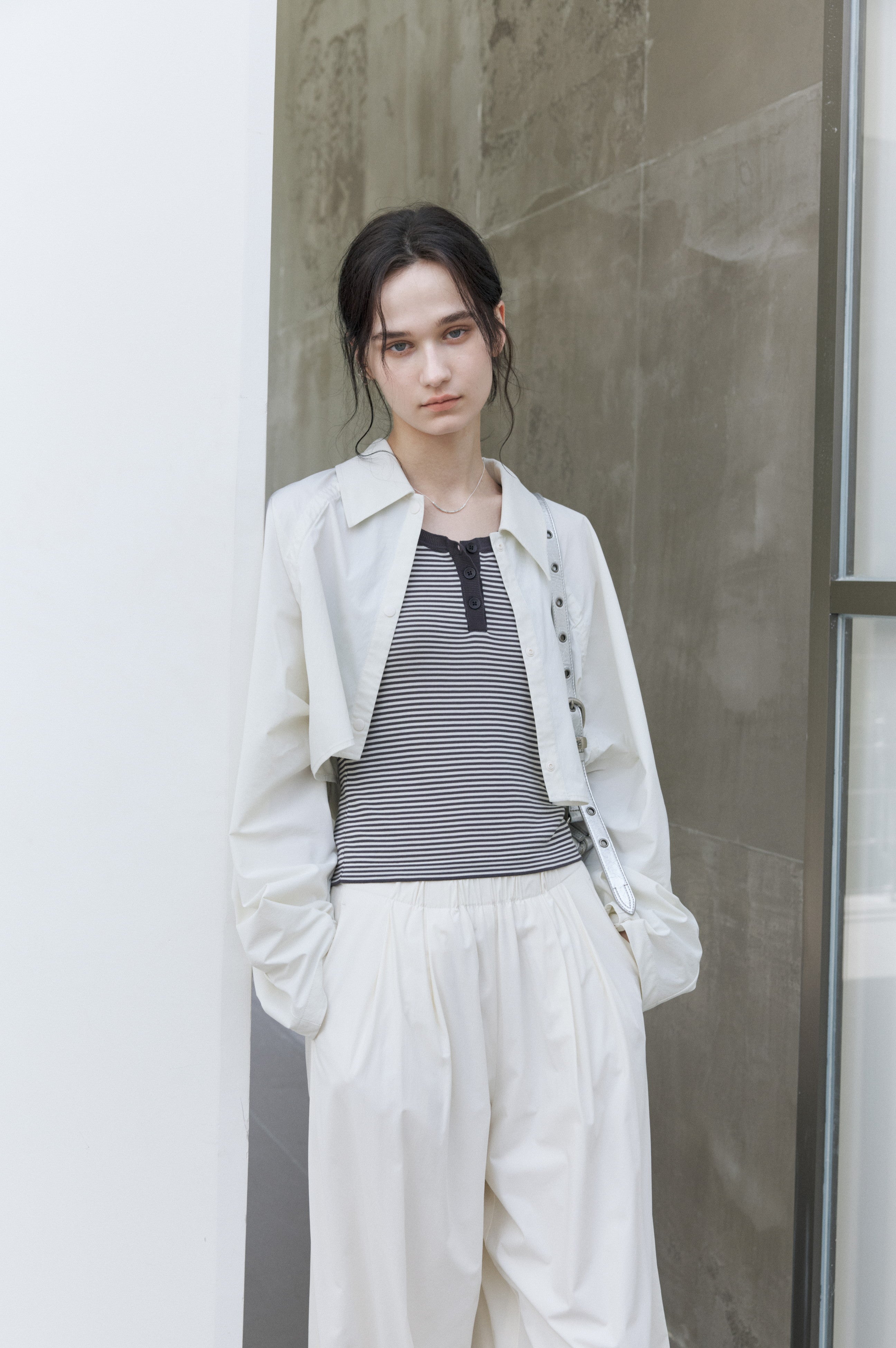 UV CUT BACK DRAWSTRING SHIRT