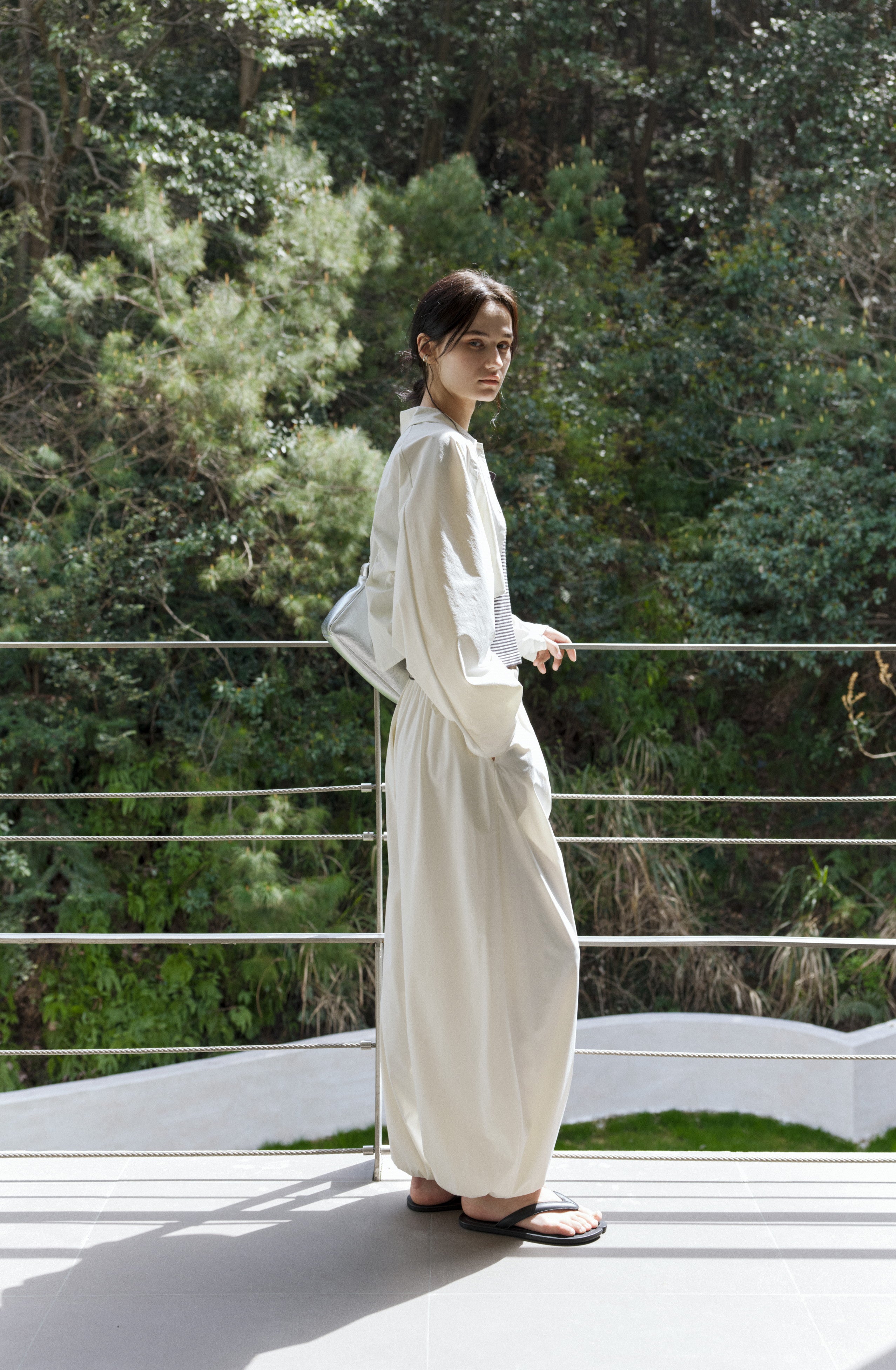 UV CUT SMOOTH SAROUEL PANTS / UVカットスムースサルエルパンツ
