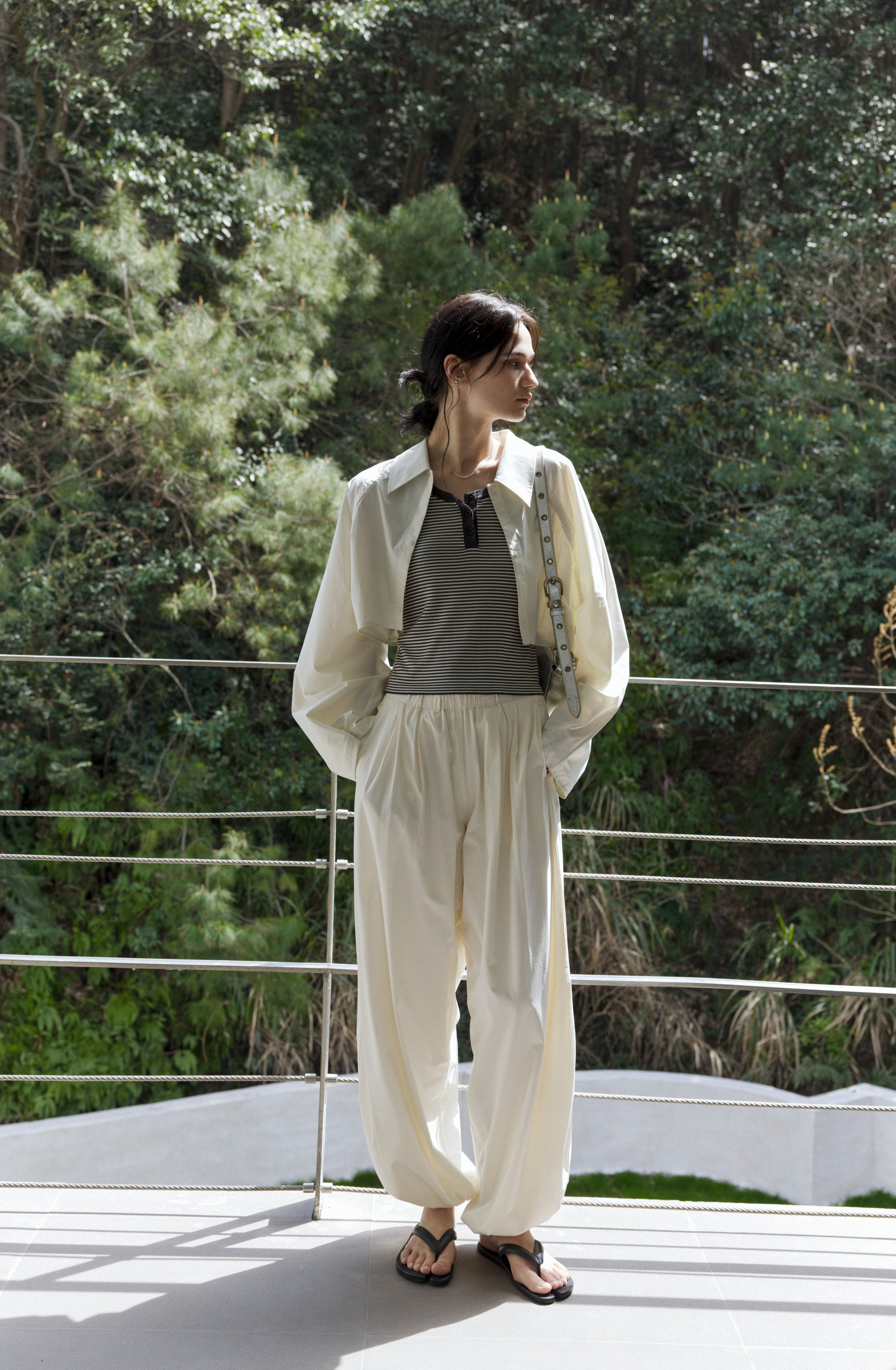 UV CUT SMOOTH SAROUEL PANTS/UV 컷 부드러운 사루엘 팬츠