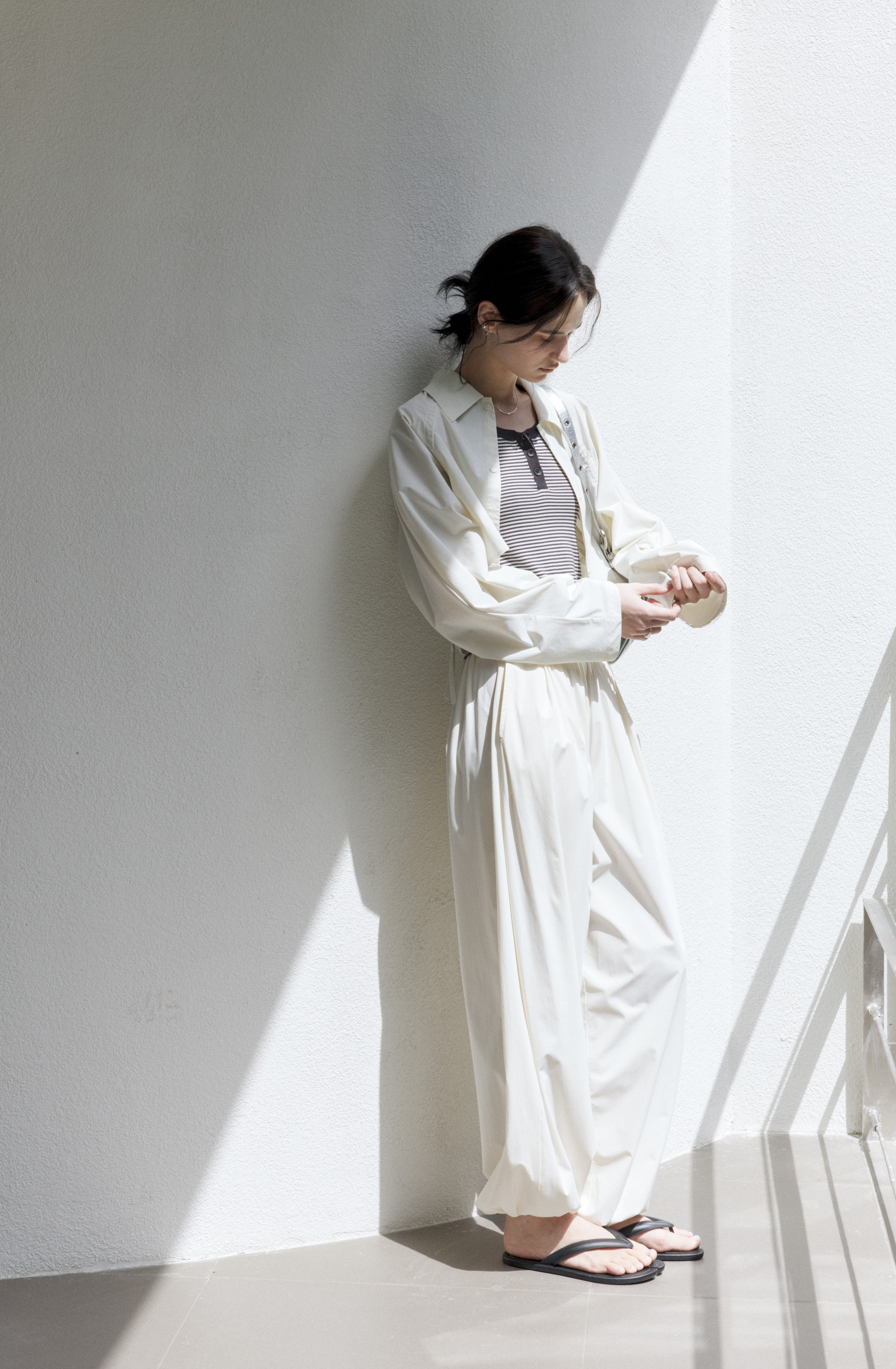 UV CUT SMOOTH SAROUEL PANTS/UV 컷 부드러운 사루엘 팬츠