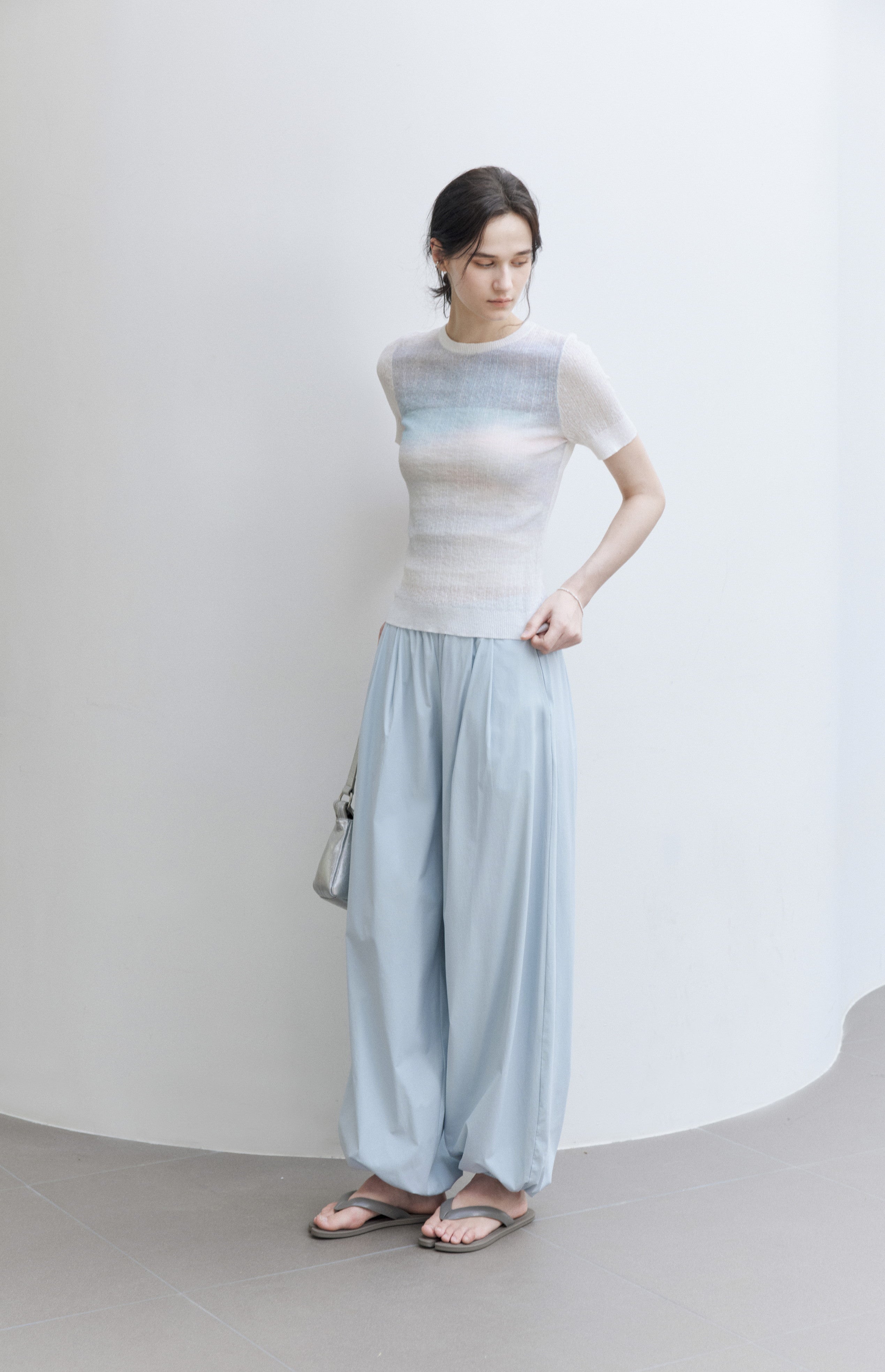 UV CUT SMOOTH SAROUEL PANTS / UVカットスムースサルエルパンツ