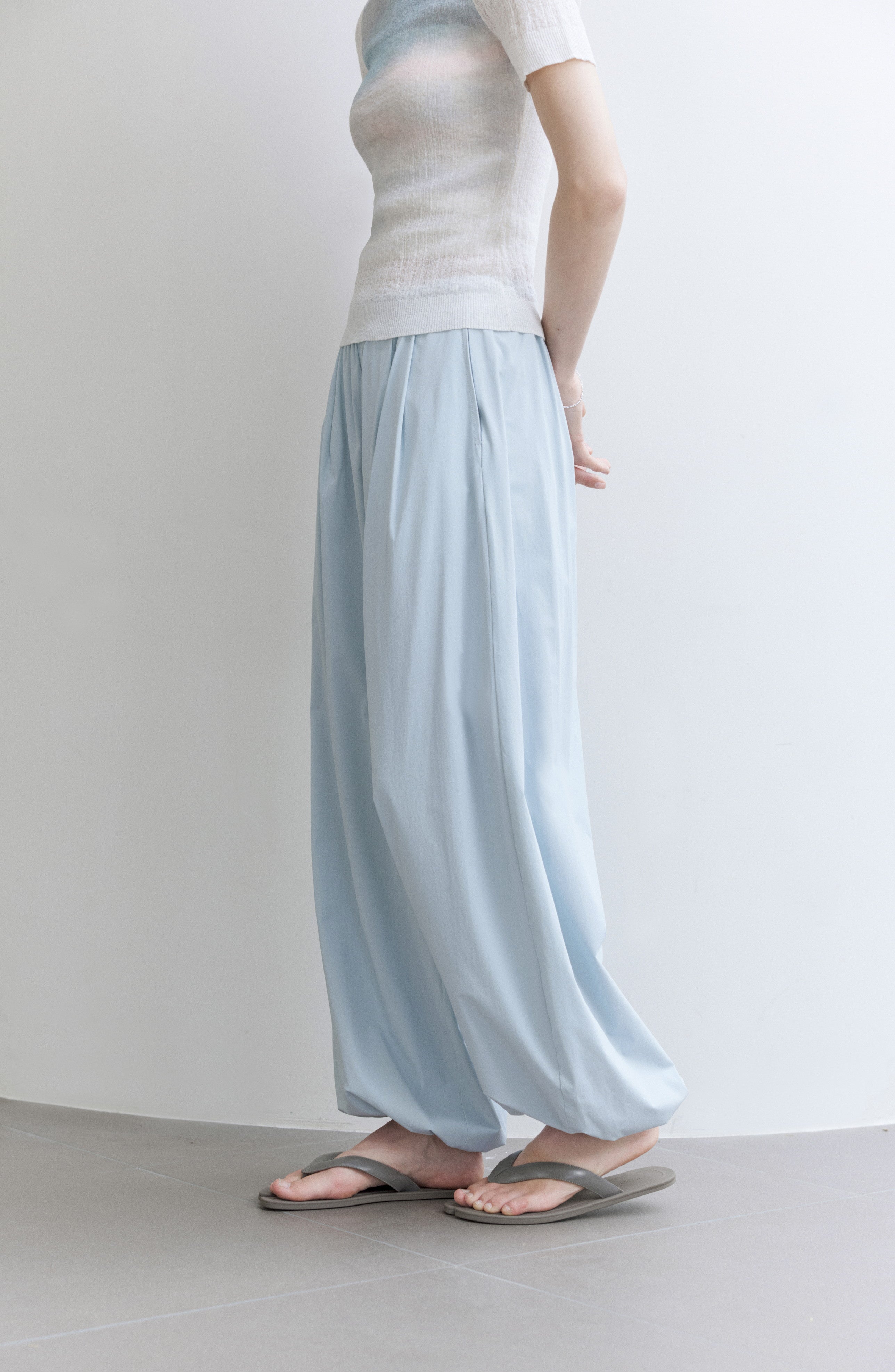 UV CUT SMOOTH SAROUEL PANTS/UV 컷 부드러운 사루엘 팬츠