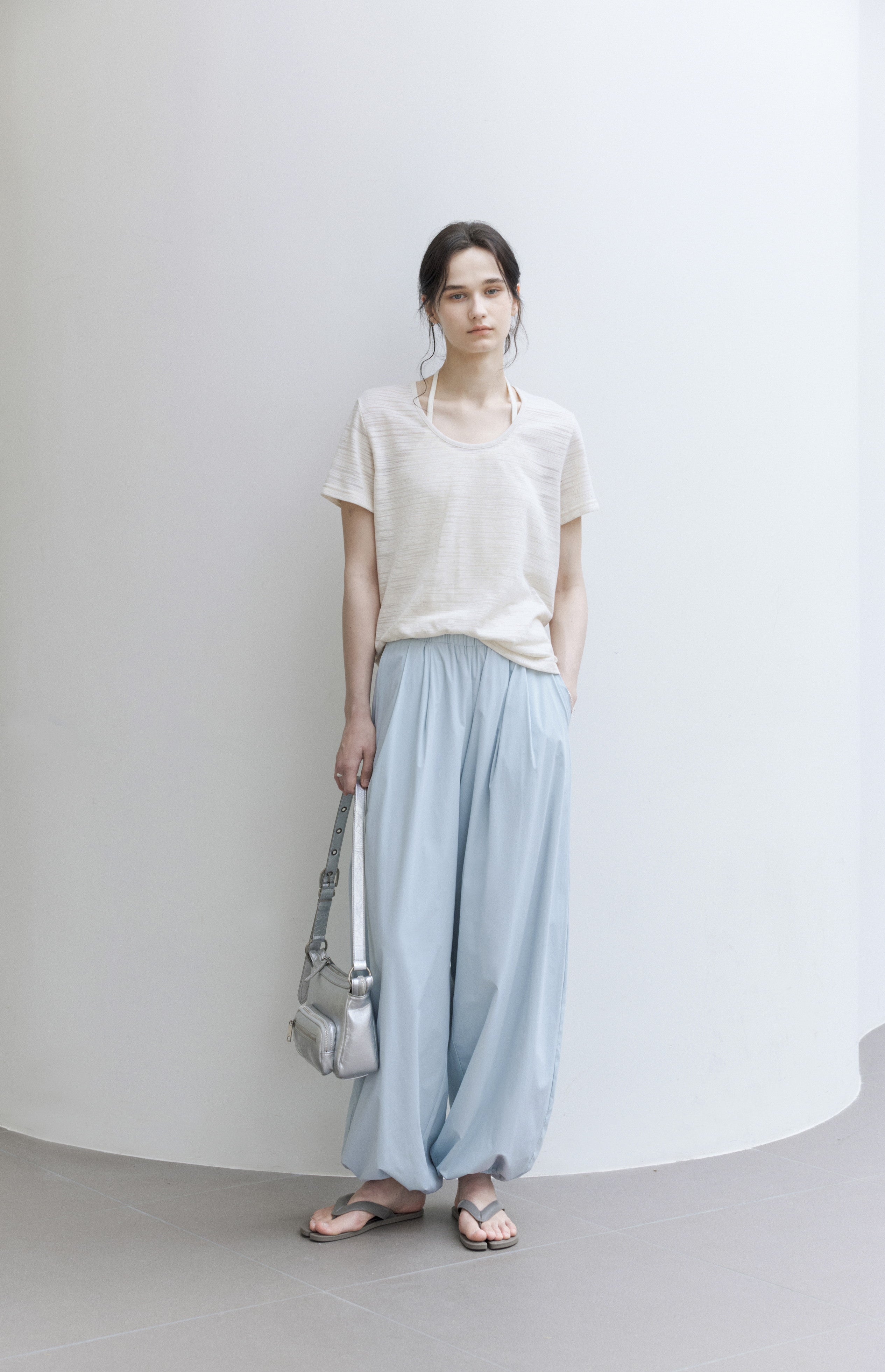 UV CUT SMOOTH SAROUEL PANTS/UV 컷 부드러운 사루엘 팬츠