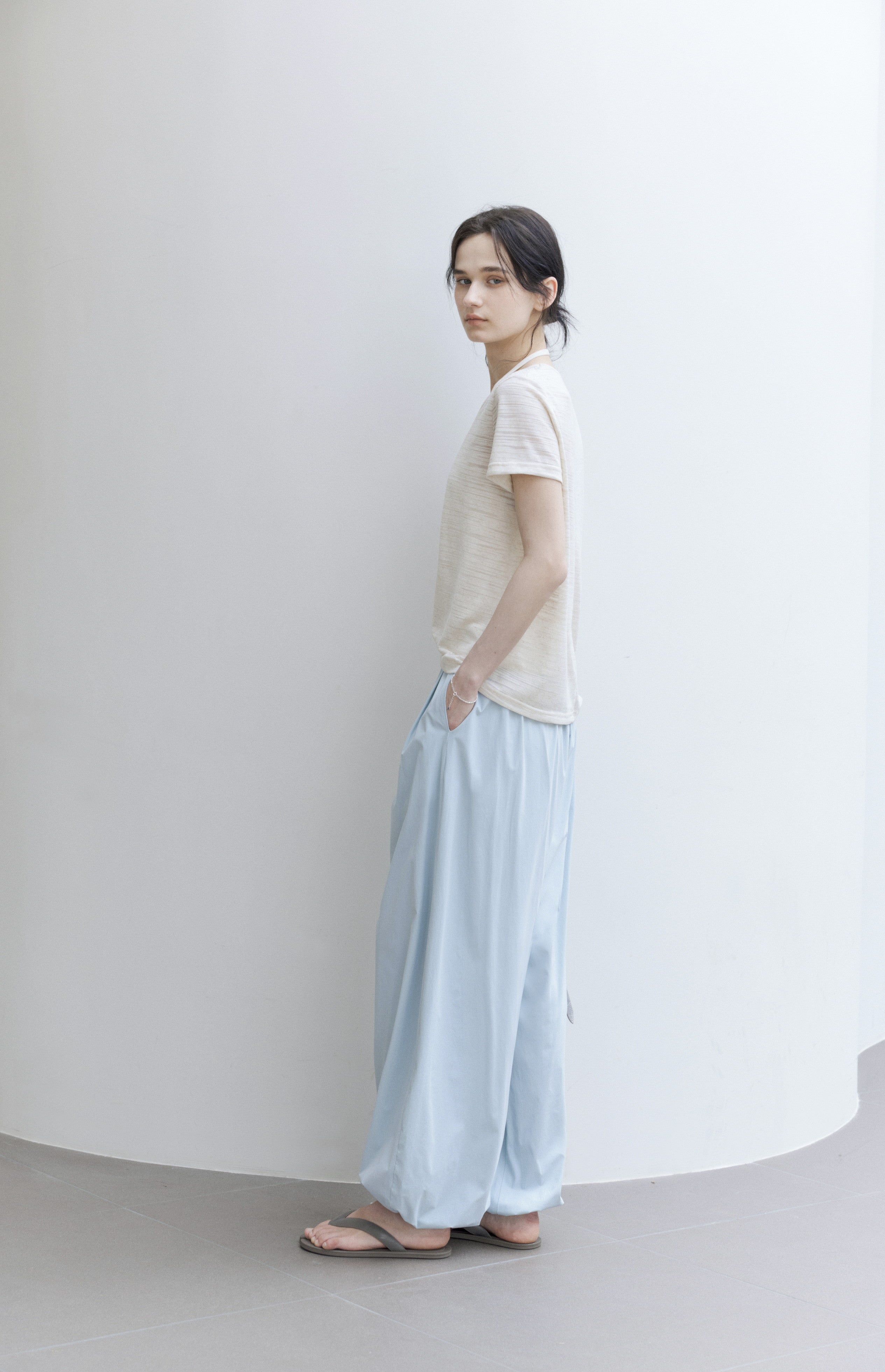 UV CUT SMOOTH SAROUEL PANTS/UV 컷 부드러운 사루엘 팬츠