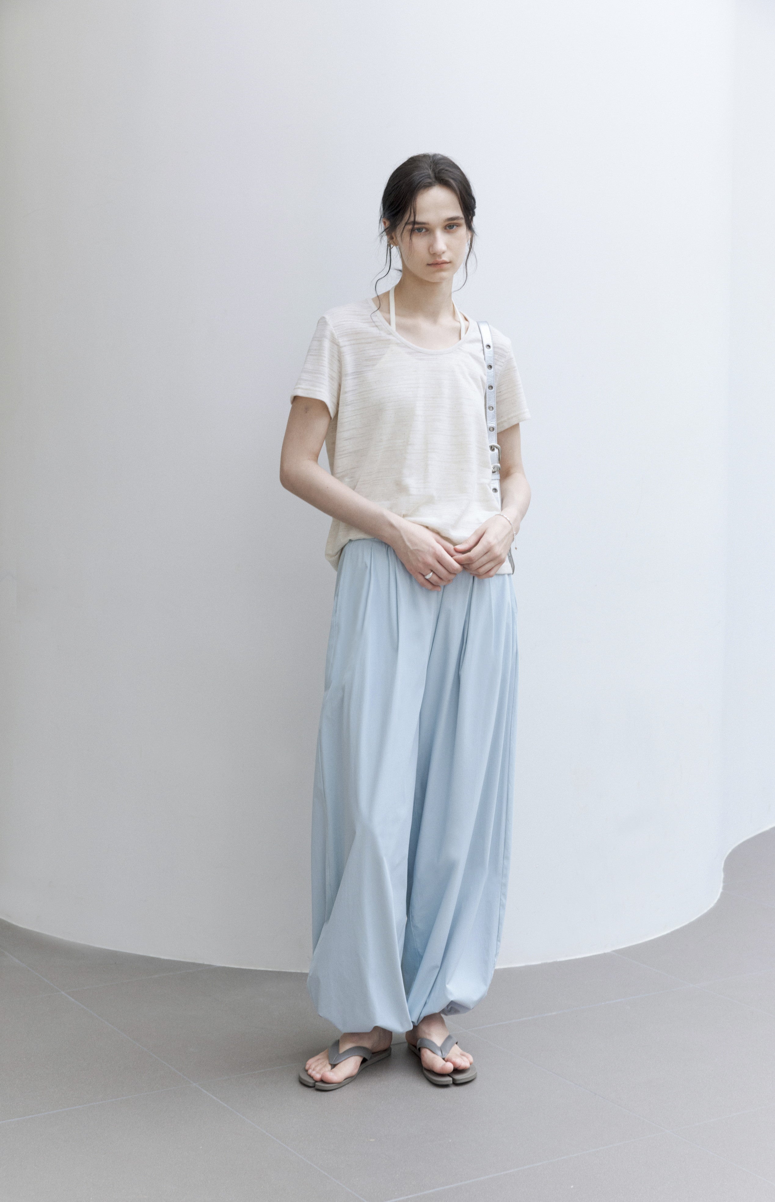 UV CUT SMOOTH SAROUEL PANTS / UVカットスムースサルエルパンツ