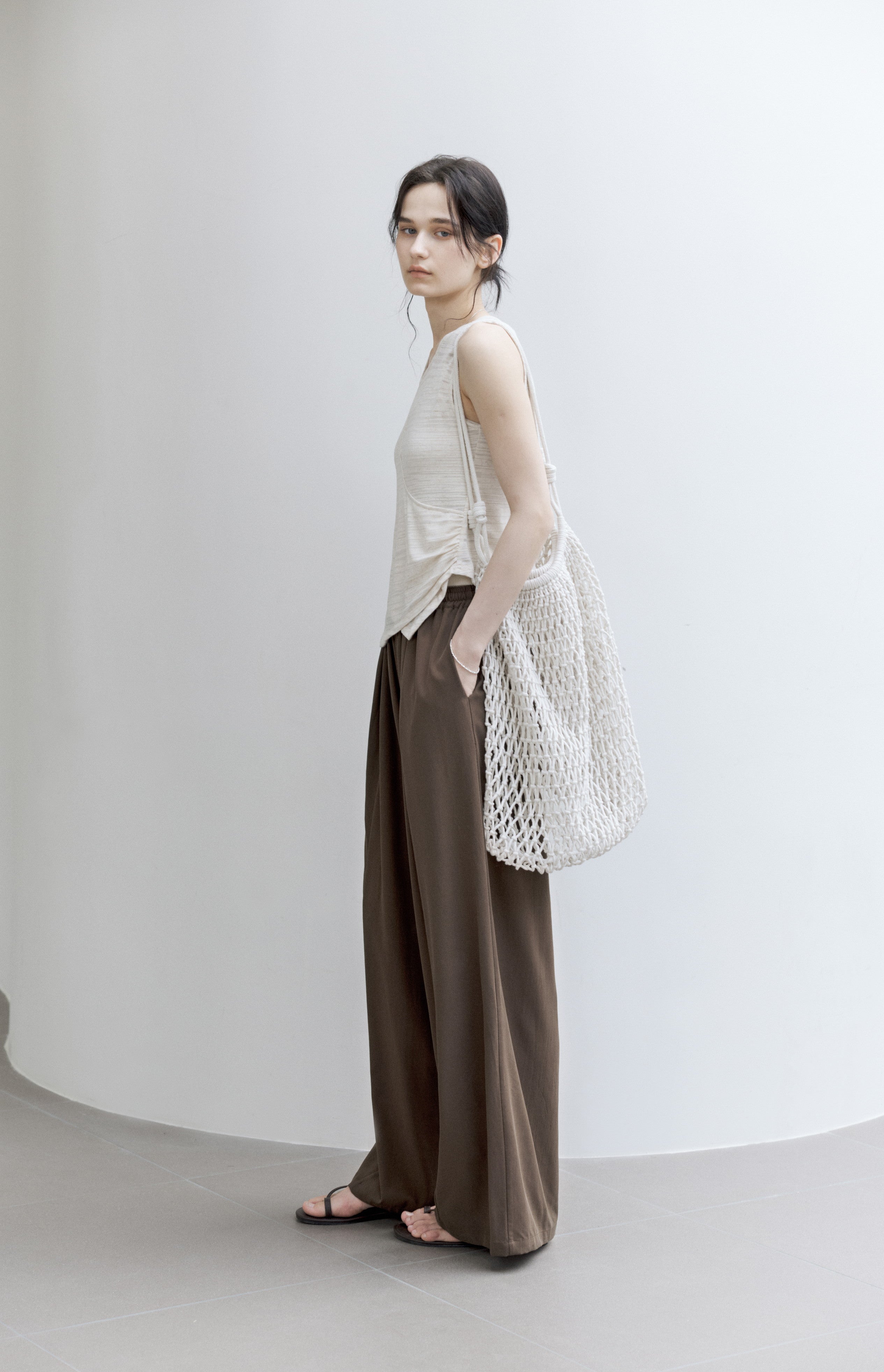 GATHERE LAYERED TANK TOP / ギャザーレイヤードタンクトップ