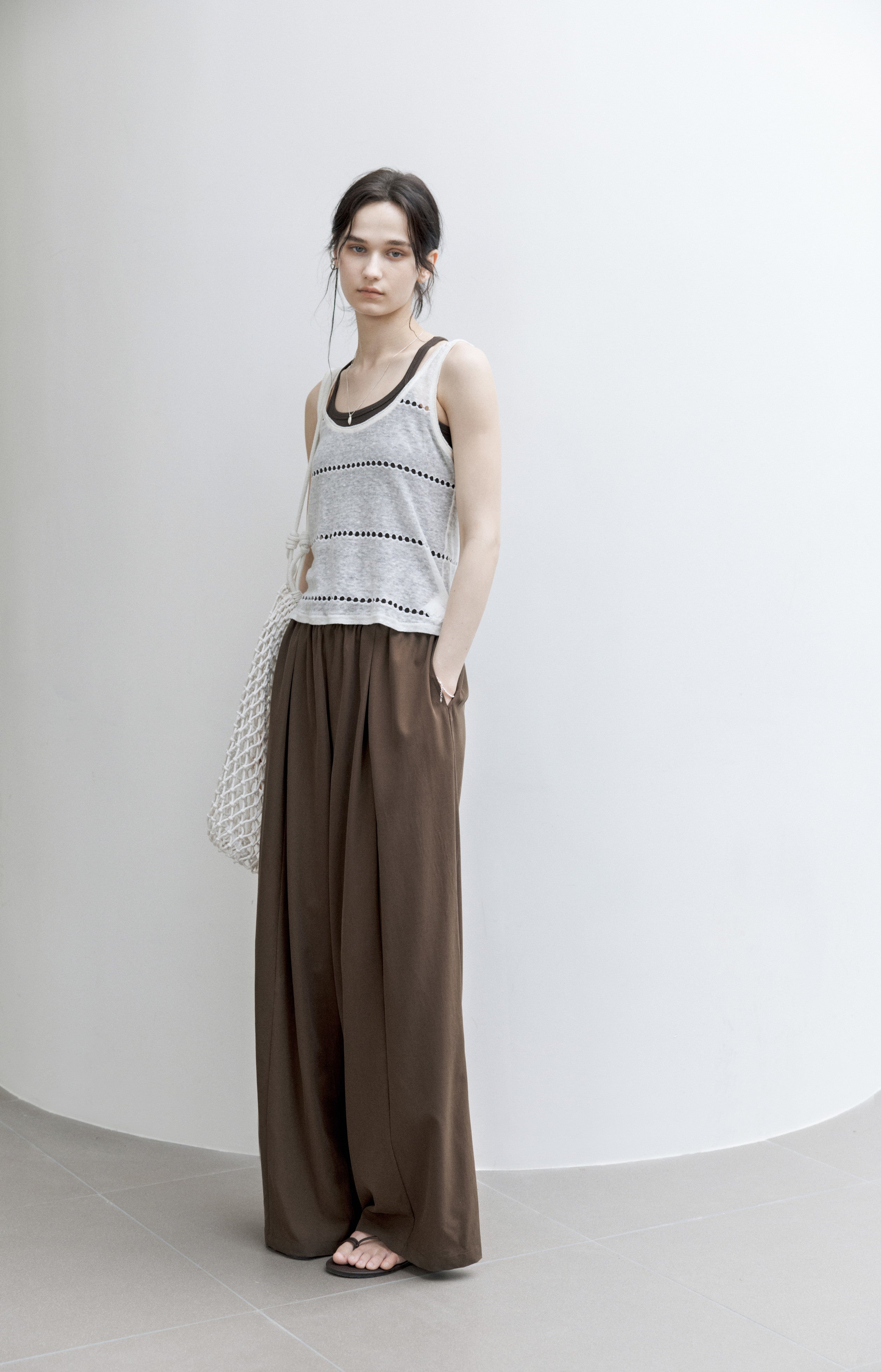 DRAPE TUCK WIDE PANTS / ドレープタックワイドパンツ