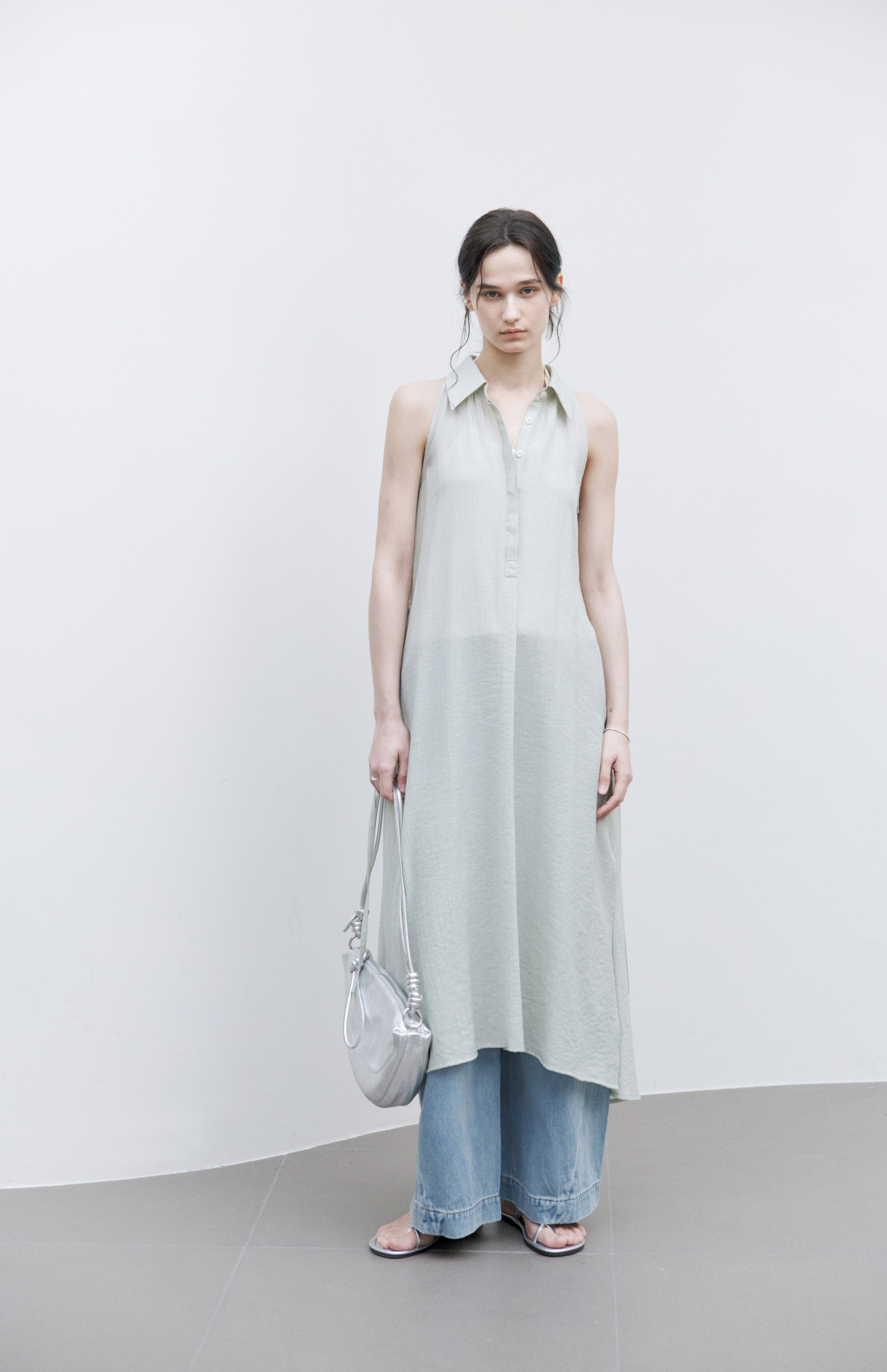 WASHED BLUE WIDE JEANS / 워시드 블루 와이드 청바지