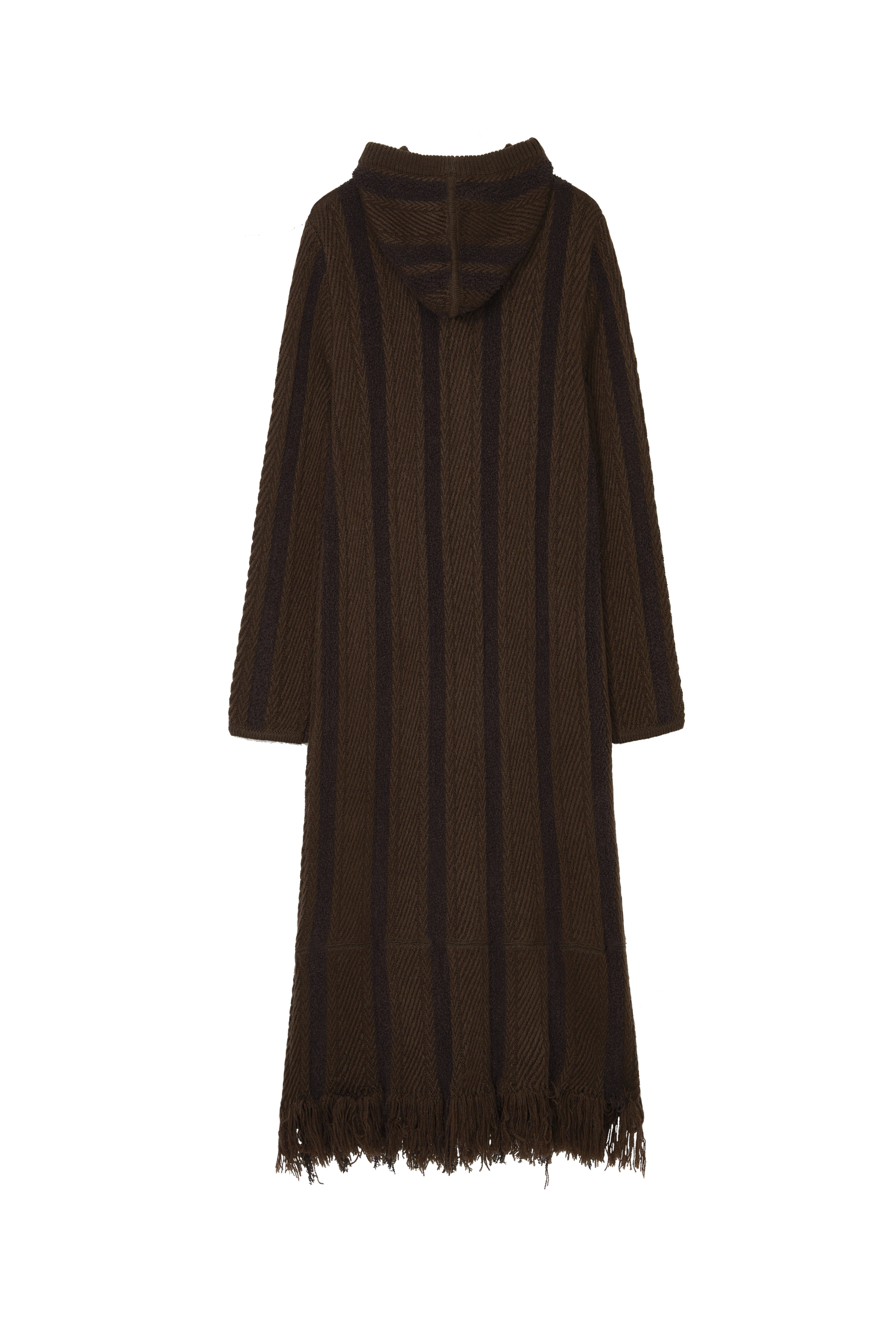 FRINGE STRIPED HOOD DRESS / フリンジストライプフードワンピース