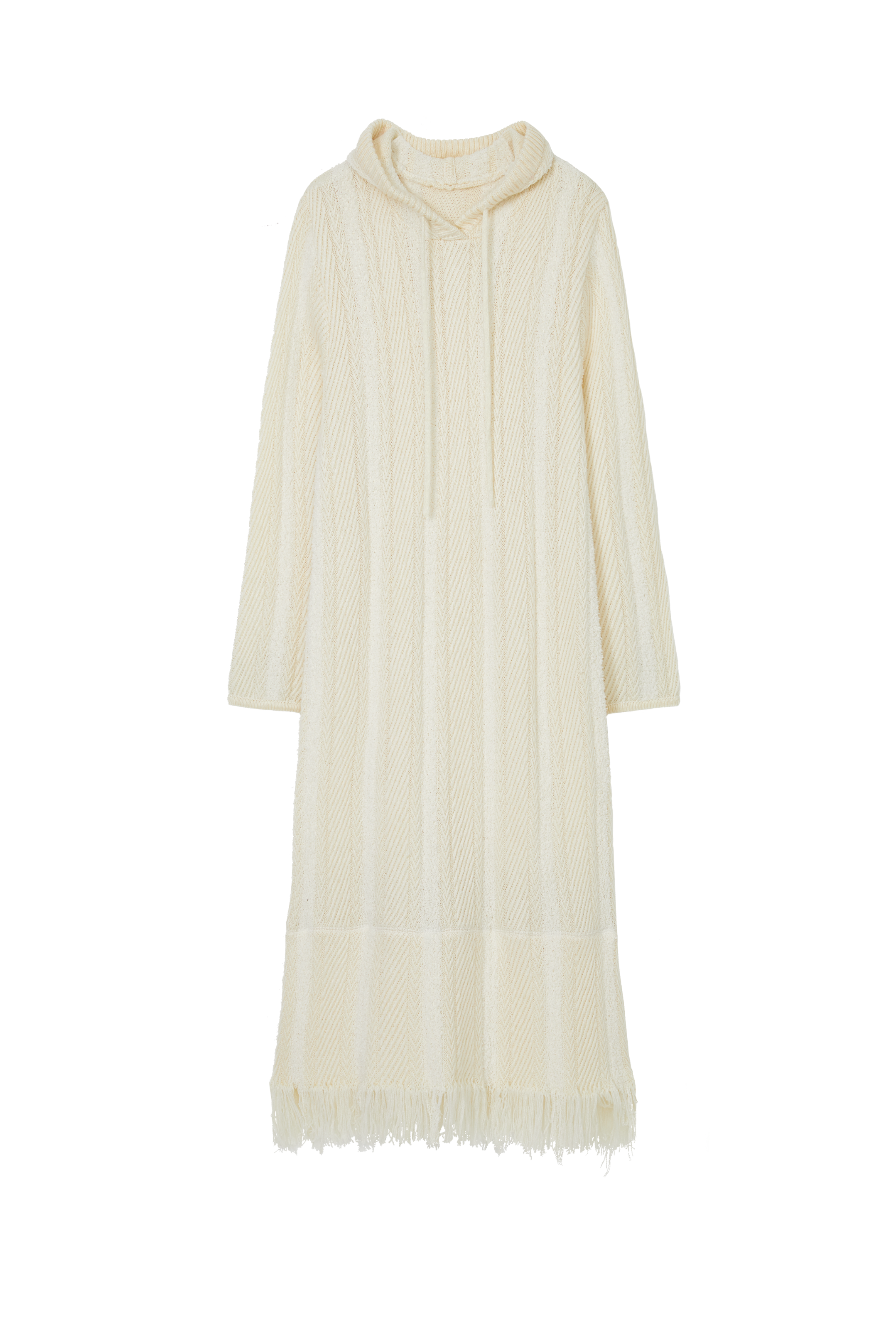 FRINGE STRIPED HOOD DRESS / フリンジストライプフードワンピース