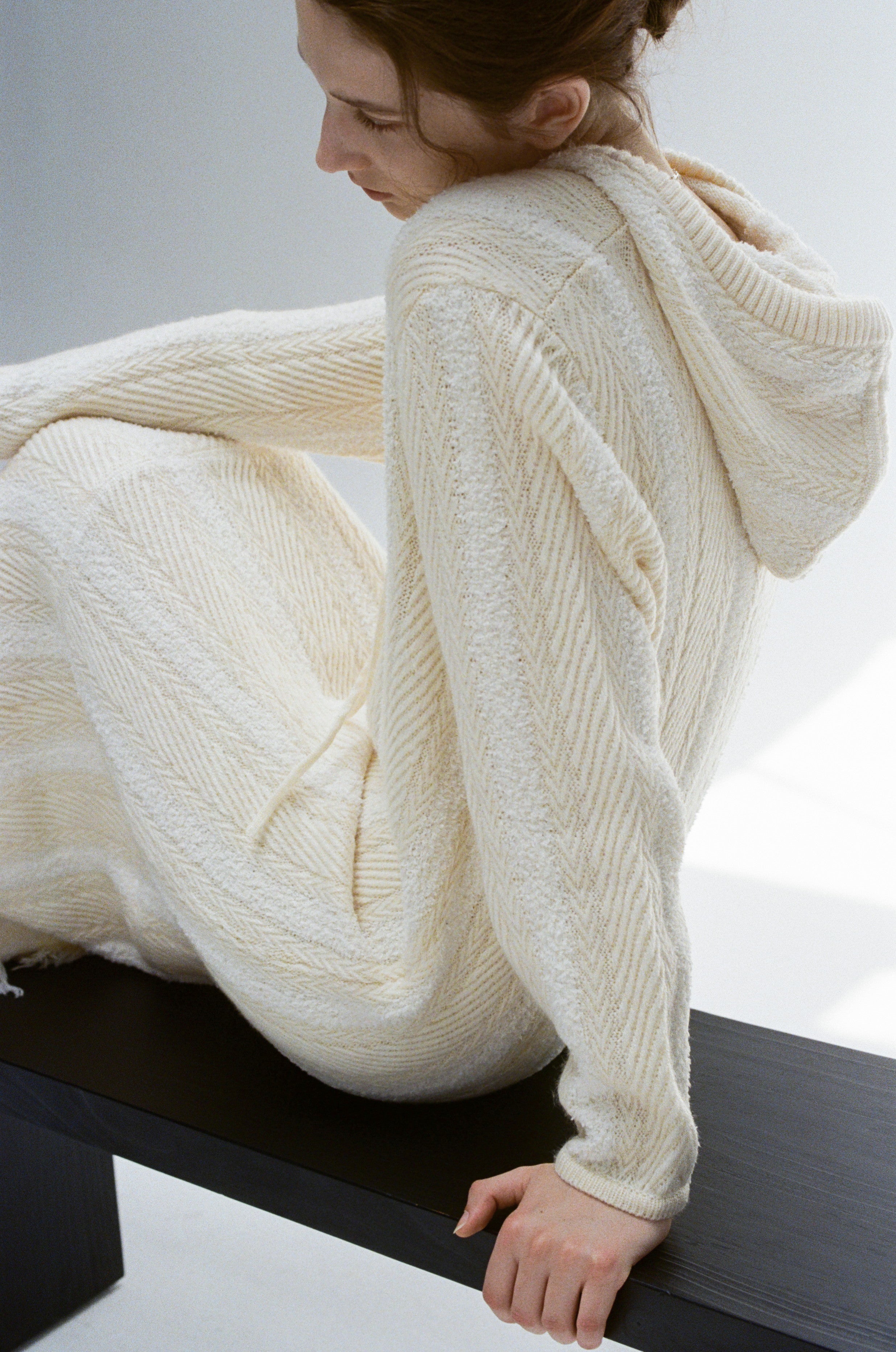 FRINGE STRIPED HOOD DRESS / フリンジストライプフードワンピース