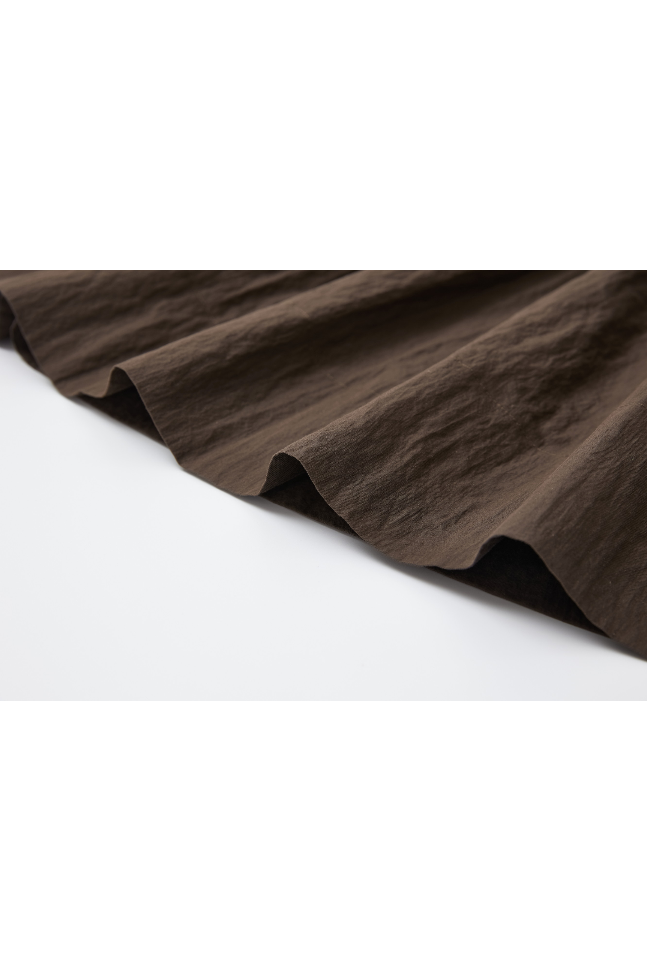 VOLUME GATHER BROWN SKIRT