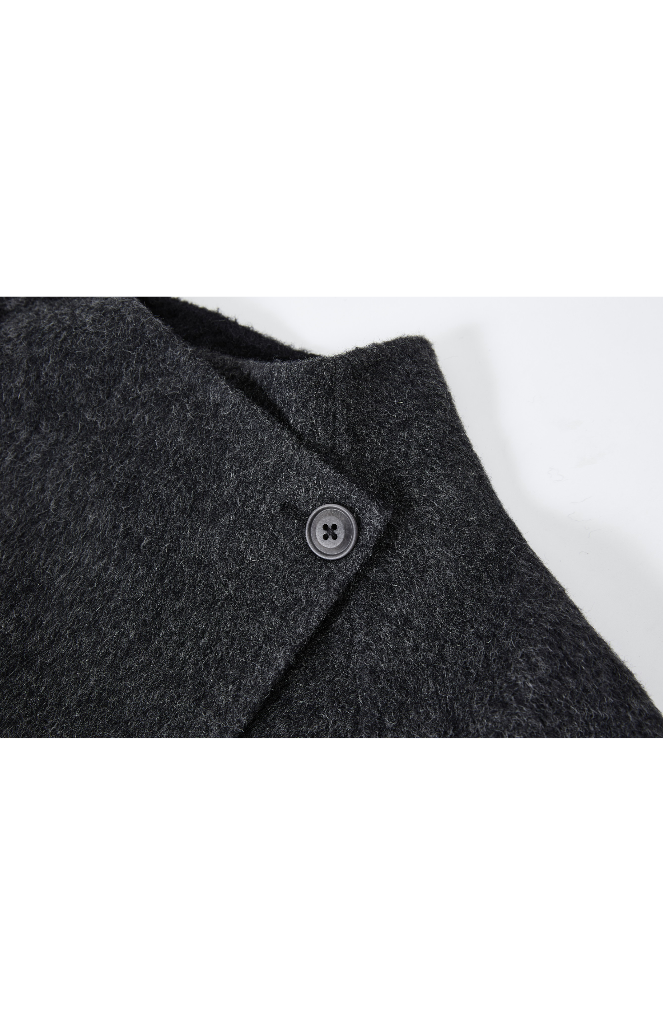 WRAP LAPEL WOOL COAT / ラップラペルウールコート