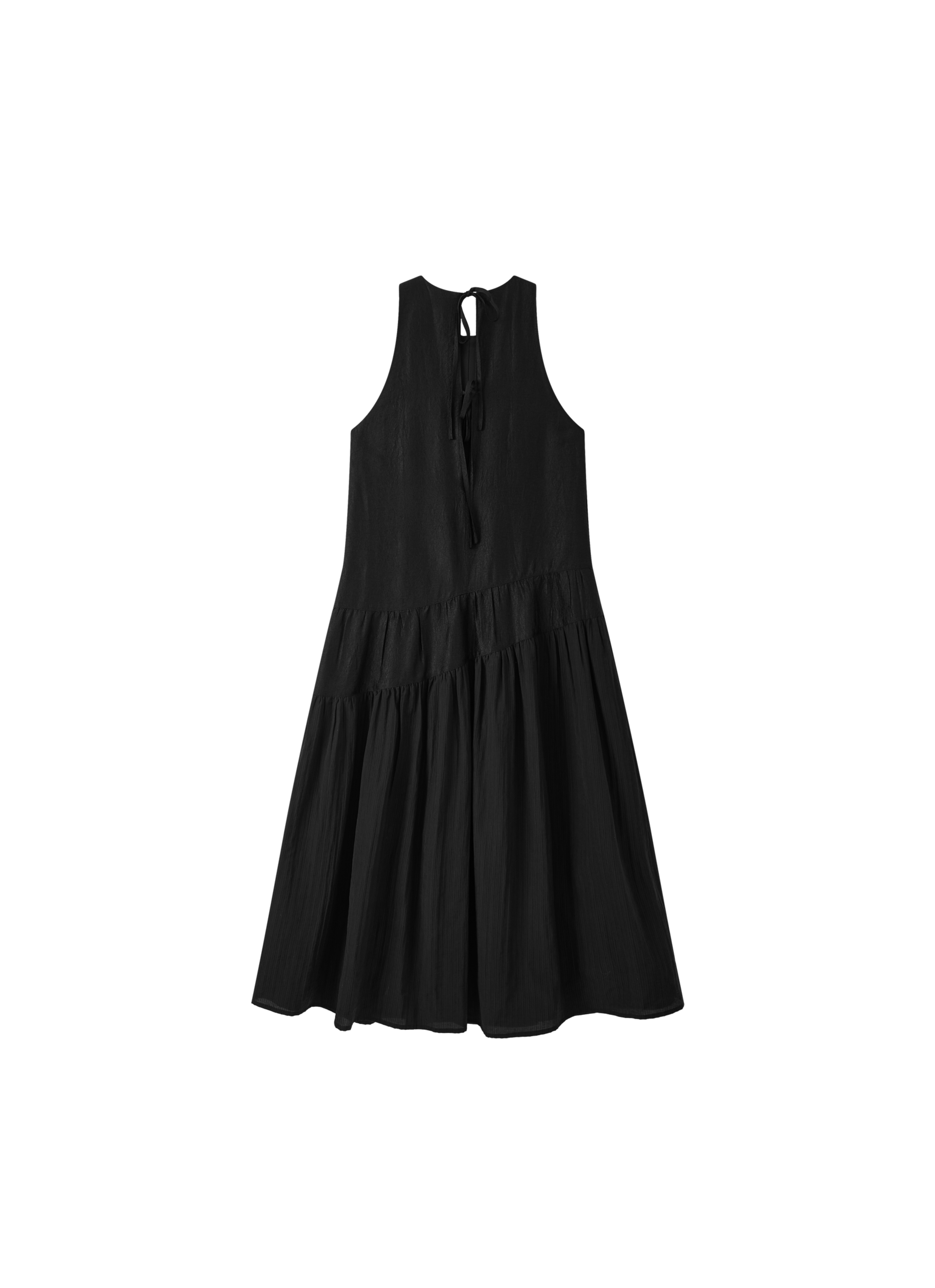 BACK RIBBON SMOOTH DRESS