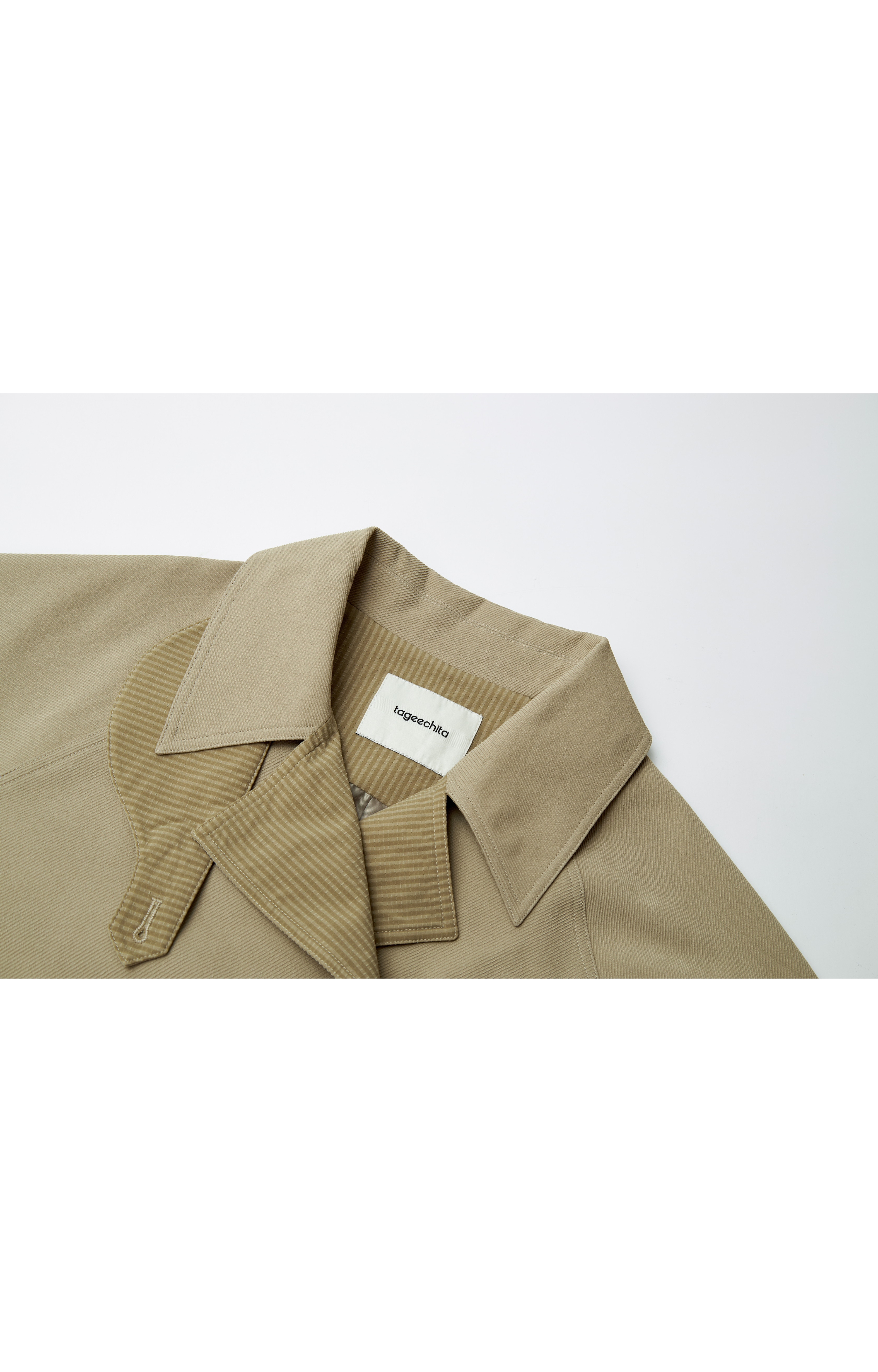 ACCENT STRIPE NECK TRENCH