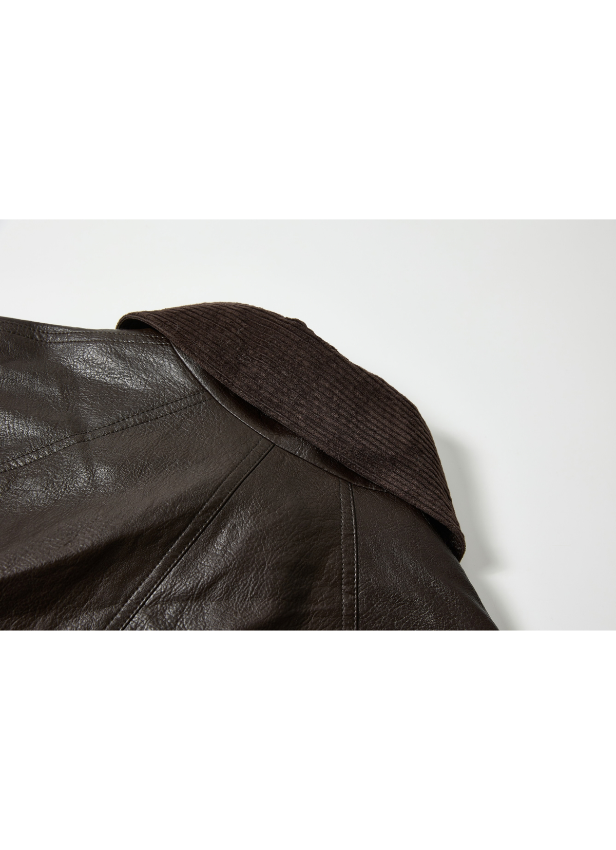 WRAP LAPEL LEATHER TRENCH