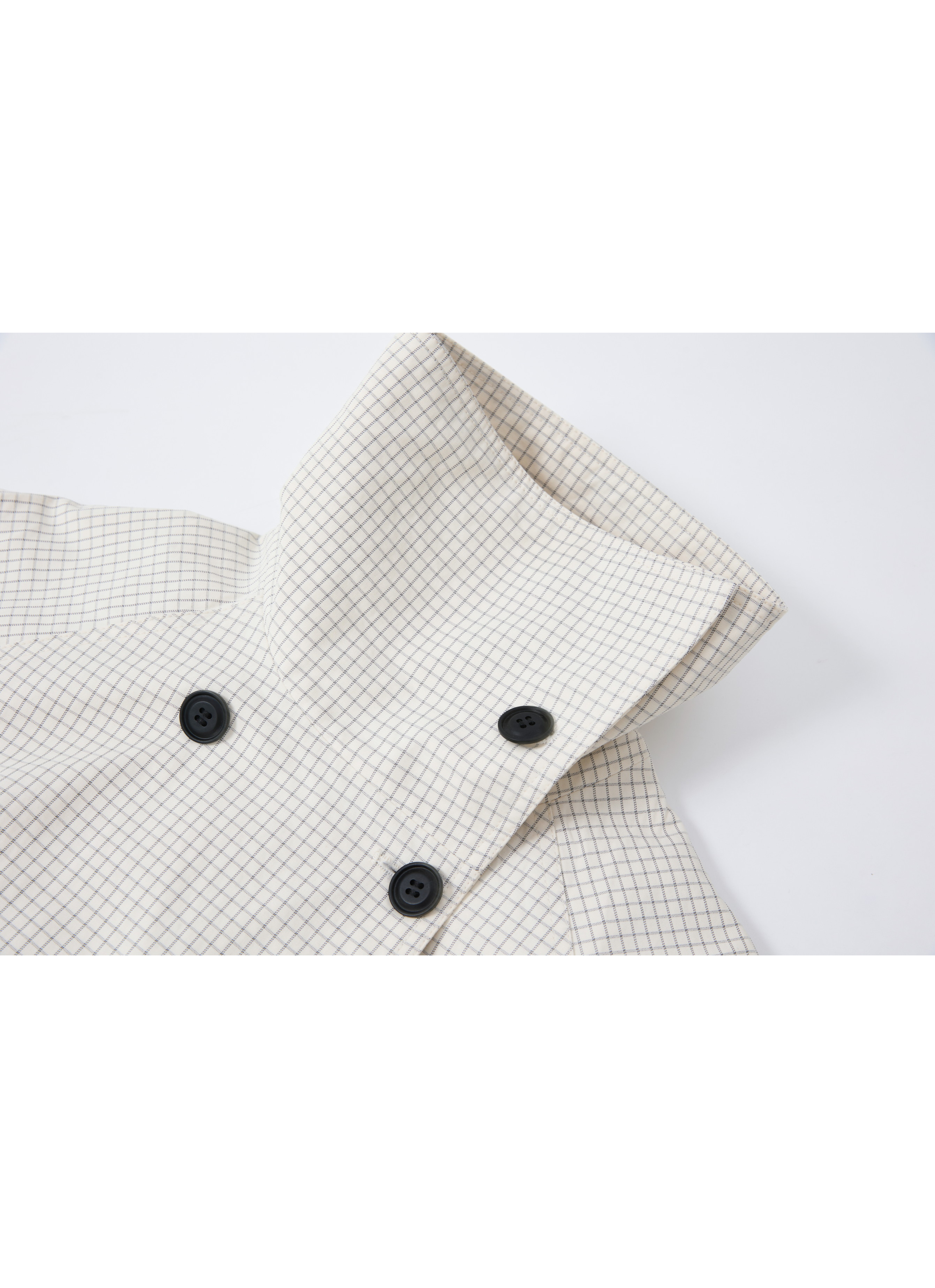 WRAP LAPEL PLAID TRENCH