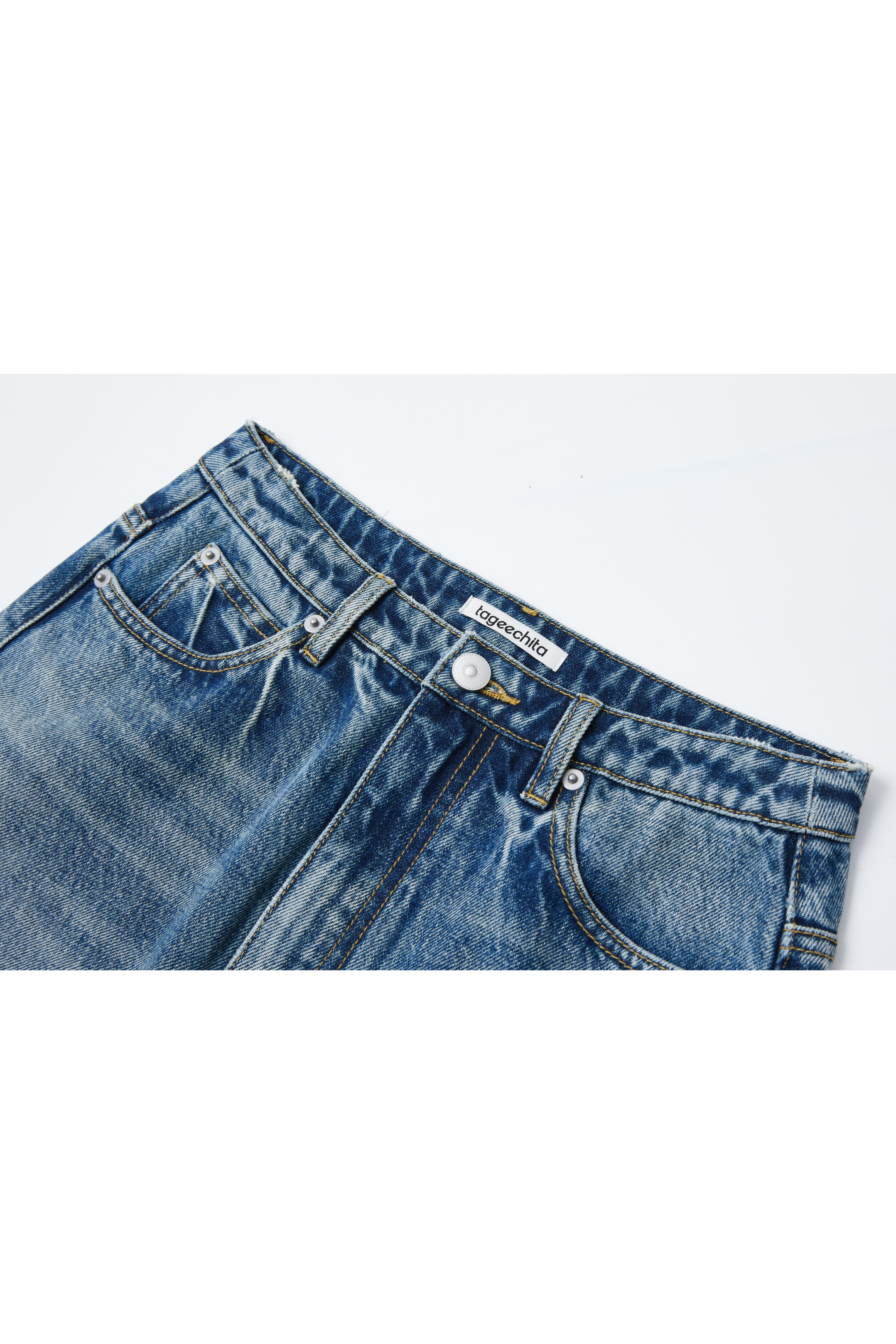 BASIC SLIT DENIM SKIRT