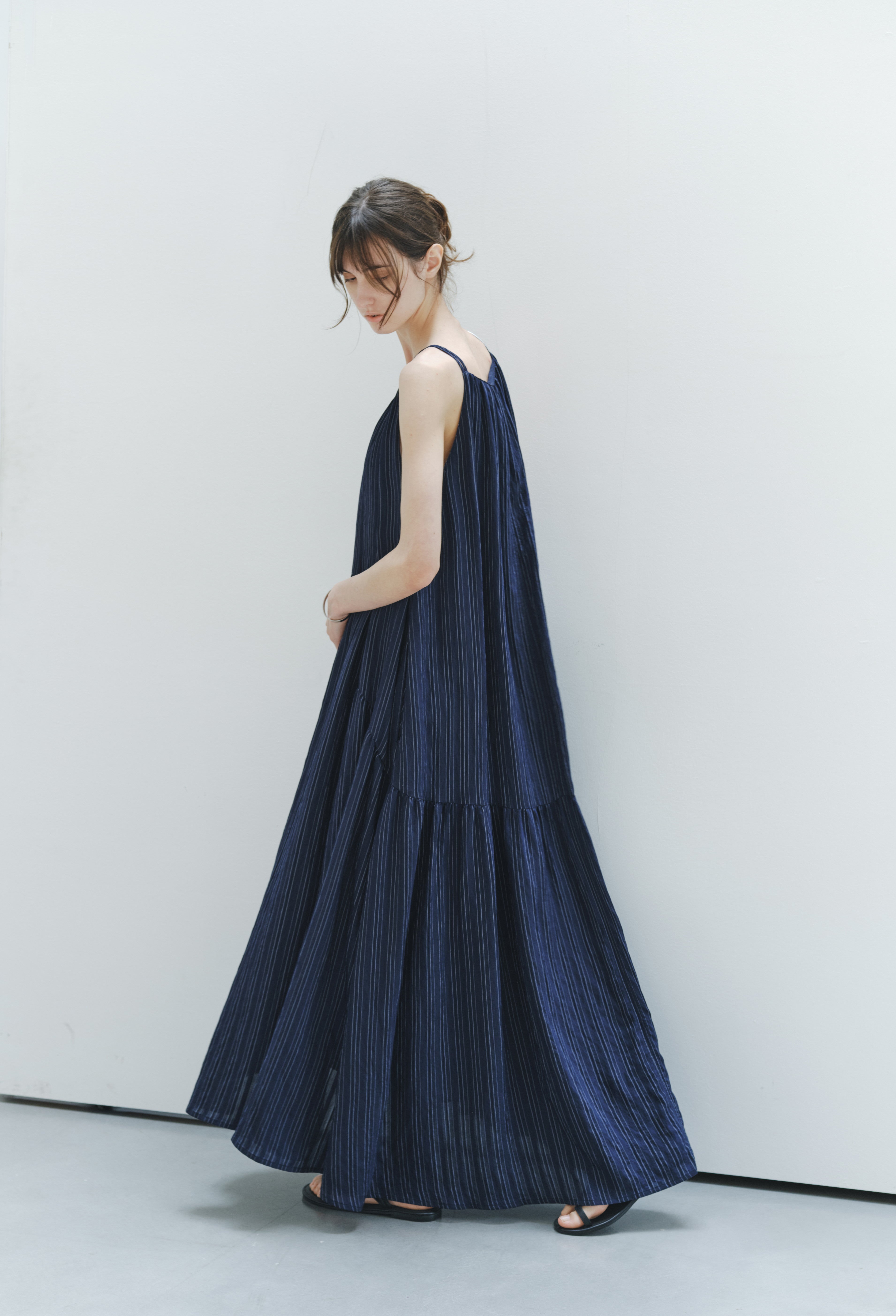 NAVY BLUE STRIPE DRESS / ネイビーブルーストライプワンピース