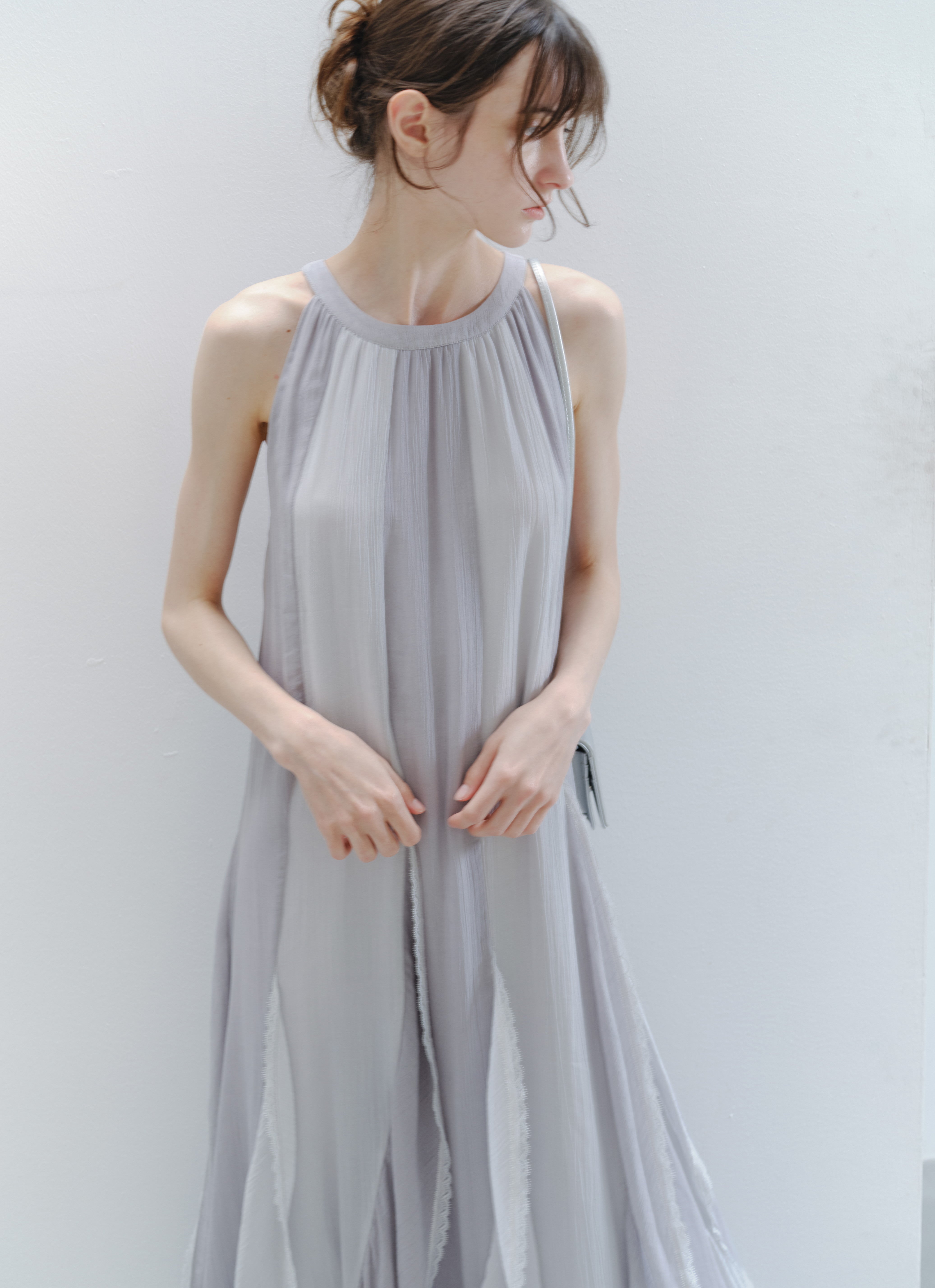 TIERED LACE COLLAR DRESS