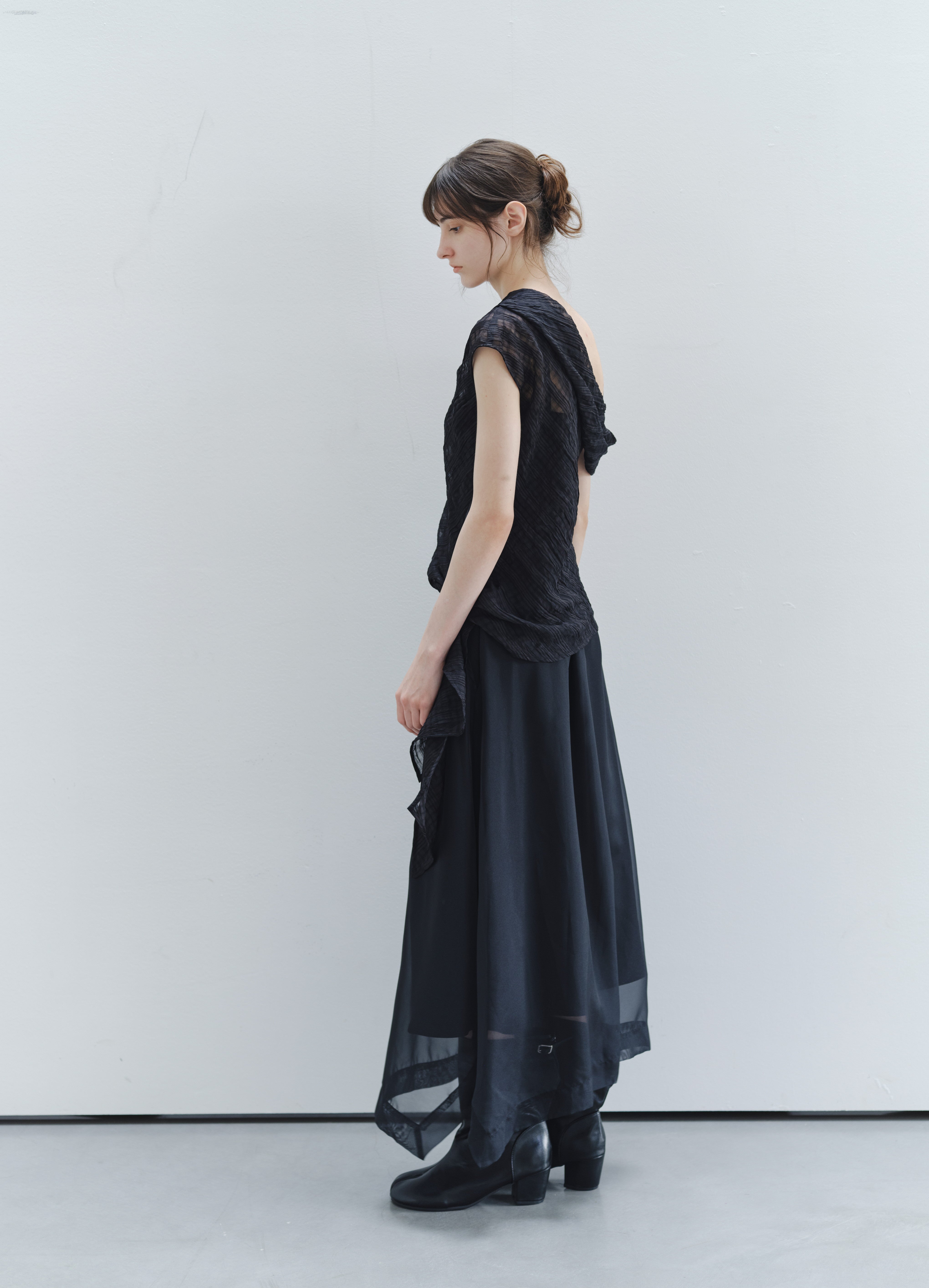 SIDE EDGE CHECK BLOUSE